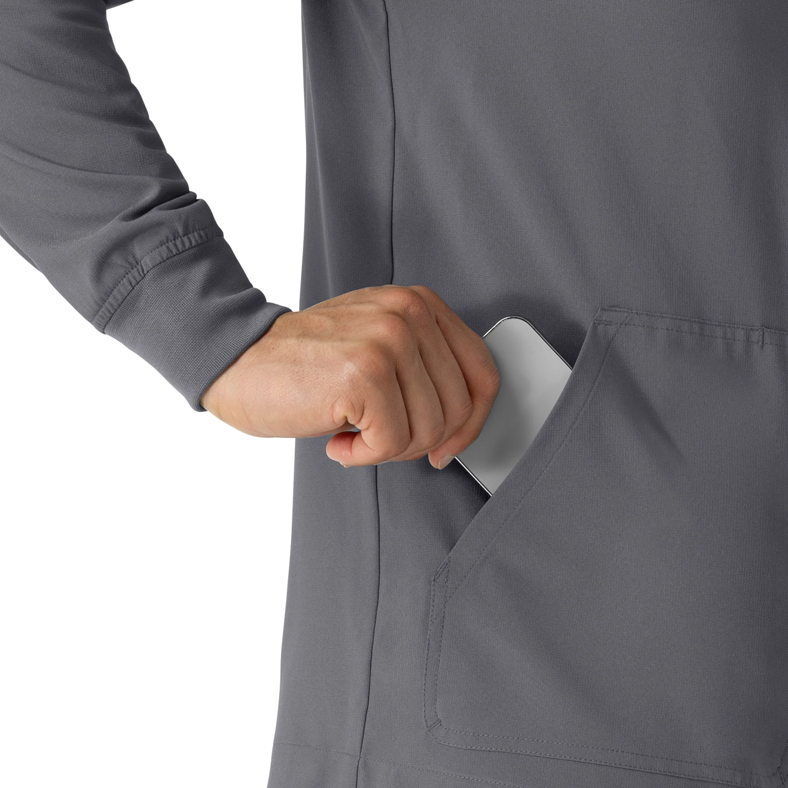 Carhartt Force Cross-Flex Men's Lightweight Scrub Jacket - Pewter - Image 6