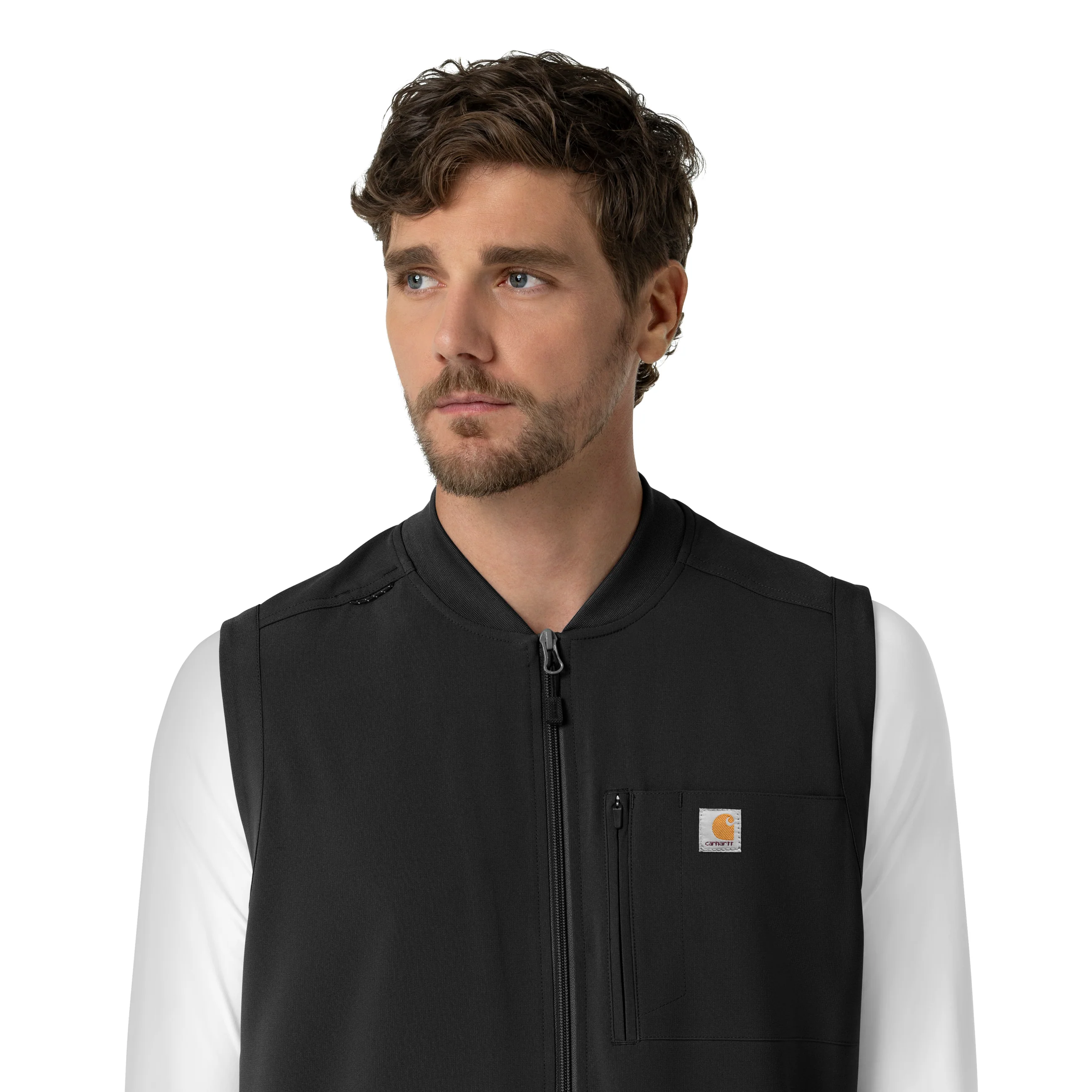 Carhartt Force Cross-Flex Men's Lightweight Scrub Vest - Black - Image 11
