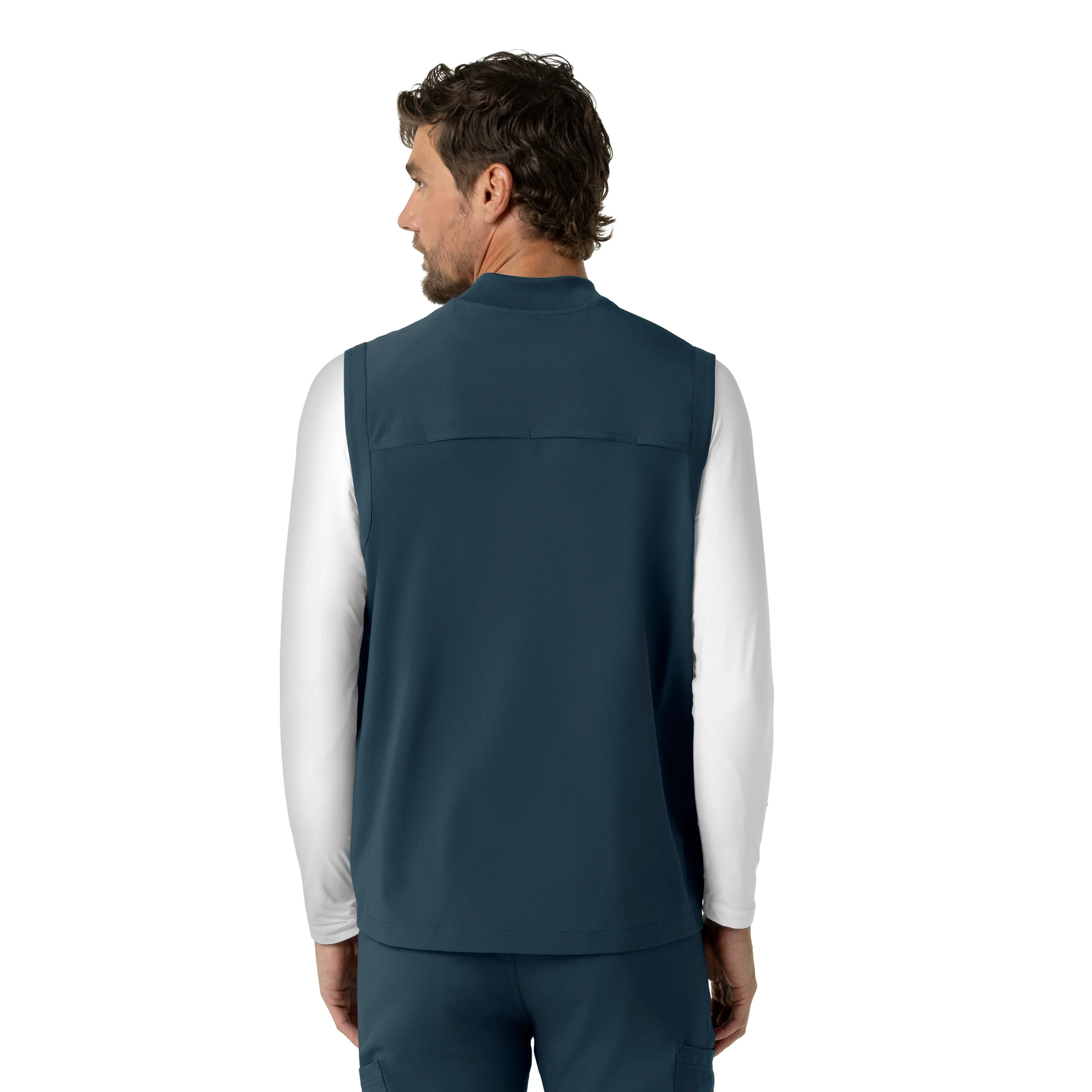Carhartt Force Cross-Flex Men's Lightweight Scrub Vest - Navy - Image 2