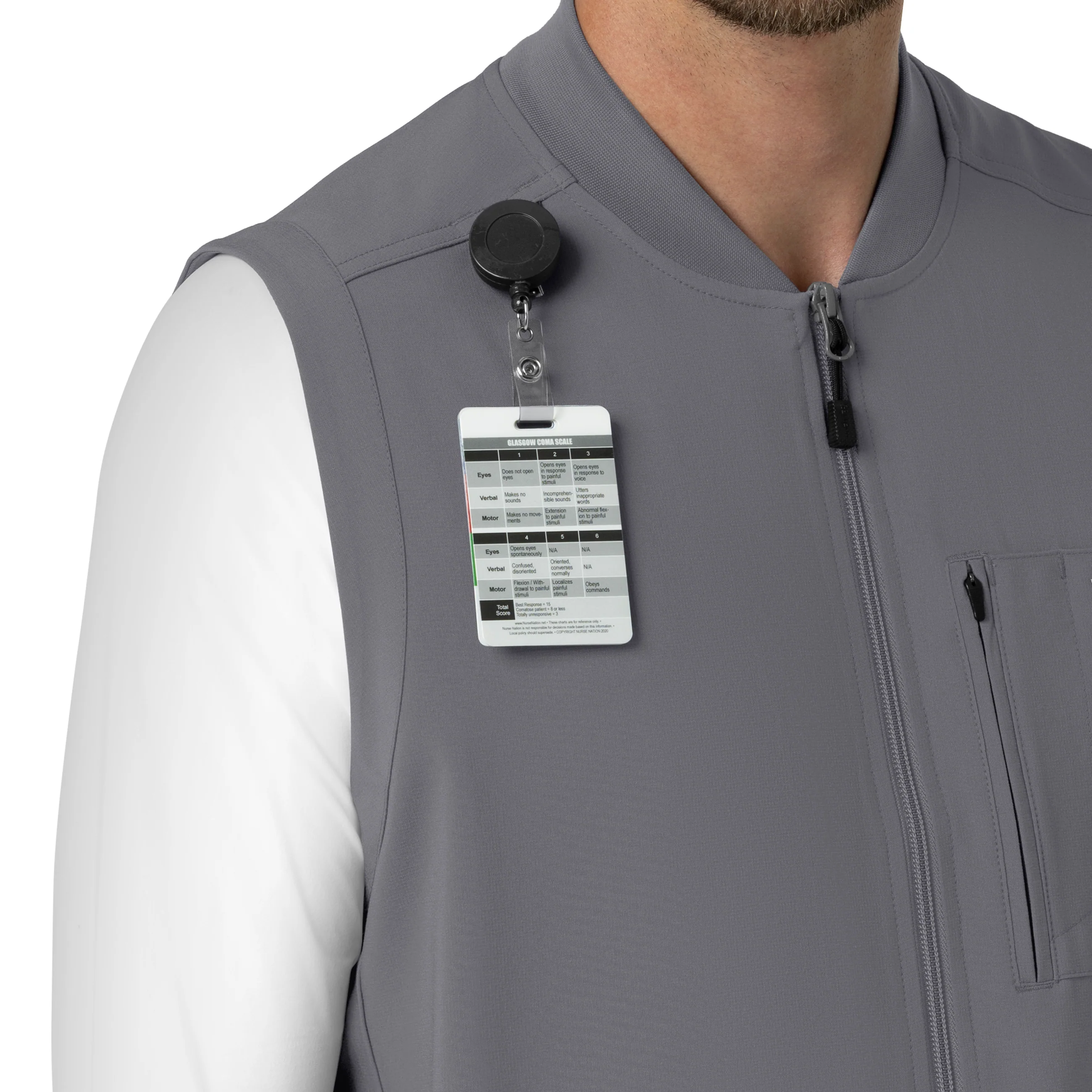 Carhartt Force Cross-Flex Men's Lightweight Scrub Vest - Pewter - Image 10