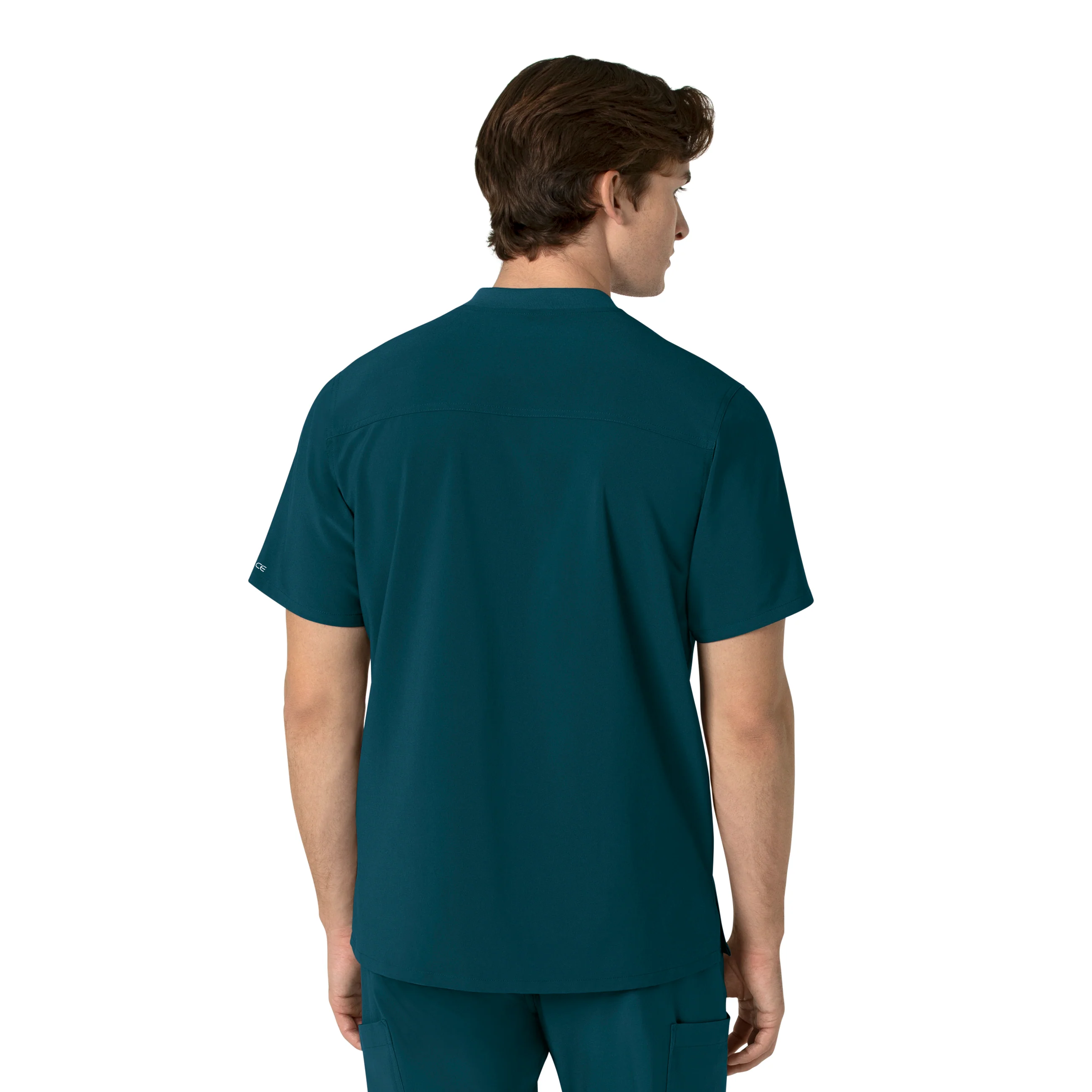 Carhartt Force Cross-Flex Men's Henley Scrub Top - Caribbean - Image 2
