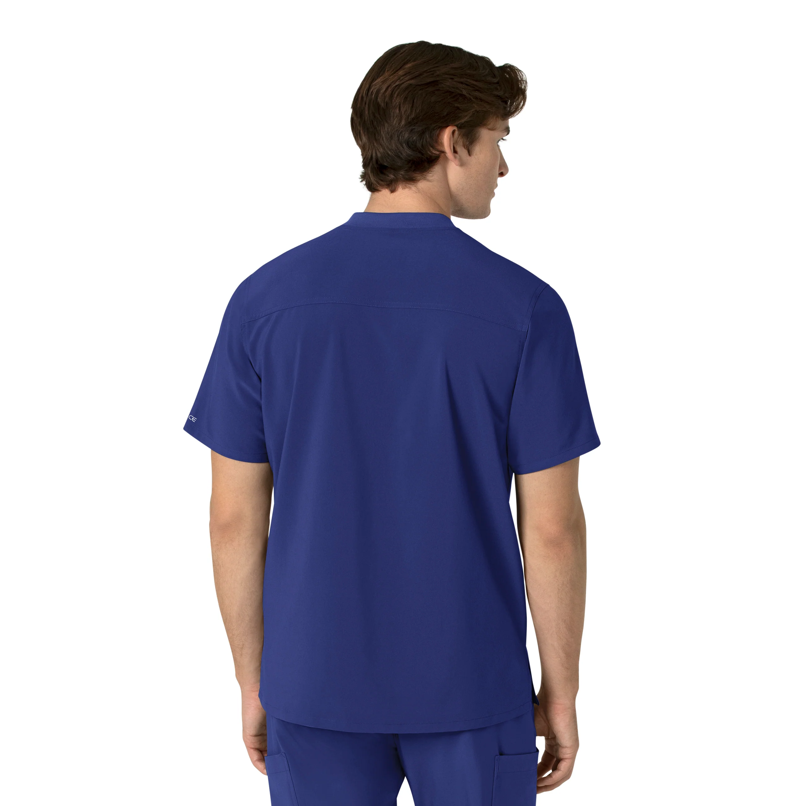 Carhartt Force Cross-Flex Men's Henley Scrub Top - Galaxy Blue - Image 2
