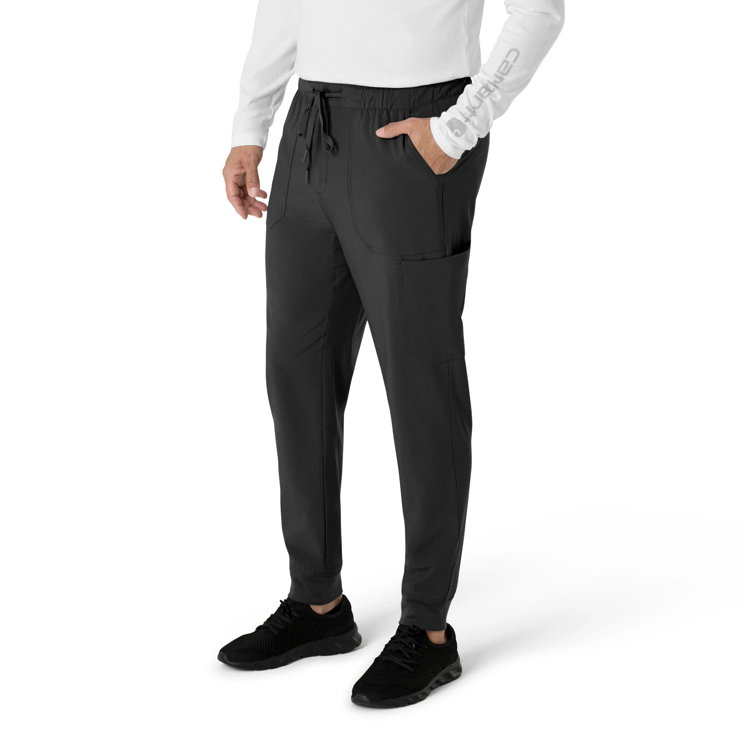 Carhartt Force Cross-Flex Men's Jogger Scrub Pant - Black - Image 4