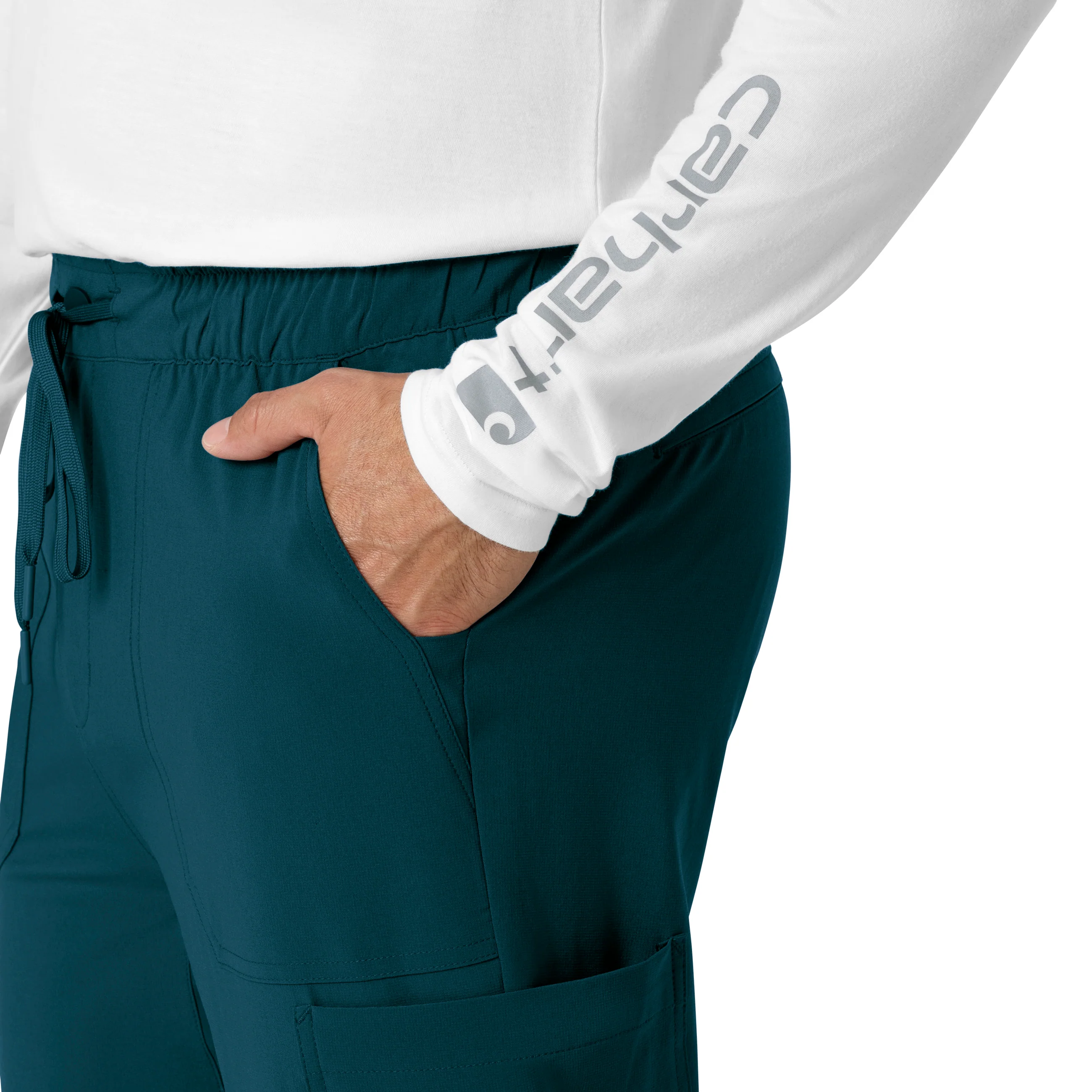 Carhartt Force Cross-Flex Men's Jogger Scrub Pant - Caribbean - Image 6