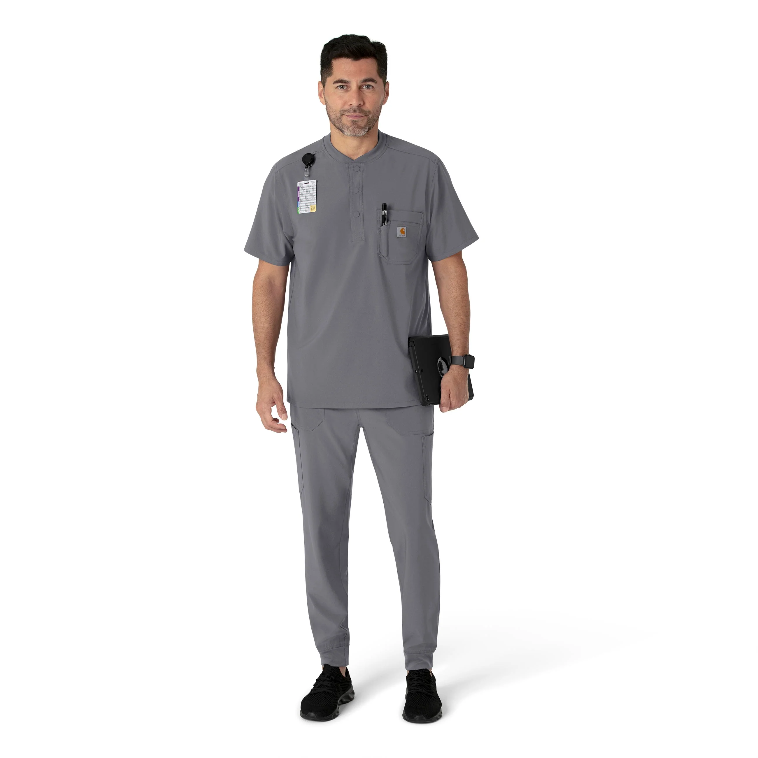 Carhartt Force Cross-Flex Men's Jogger Scrub Pant - Pewter - Image 3