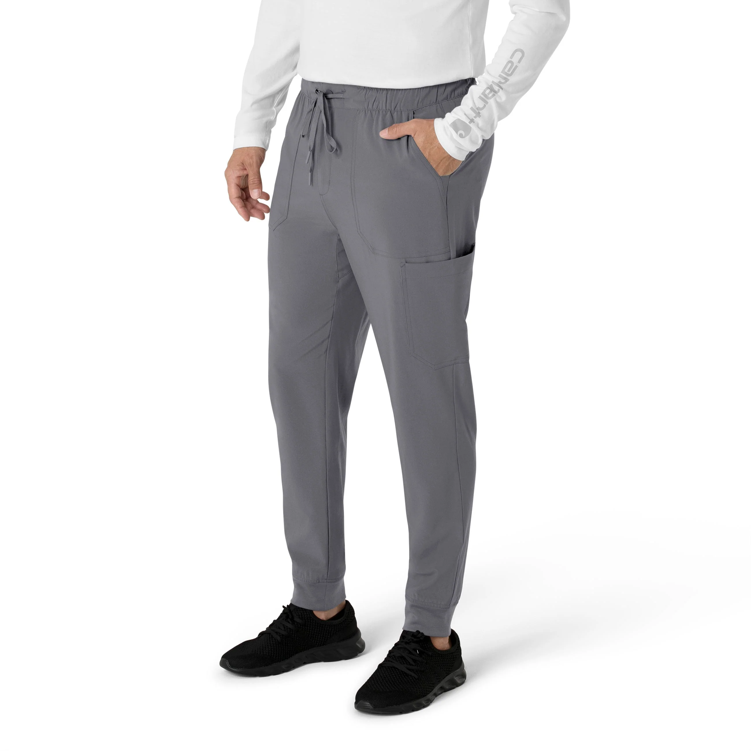 Carhartt Force Cross-Flex Men's Jogger Scrub Pant - Pewter - Image 4