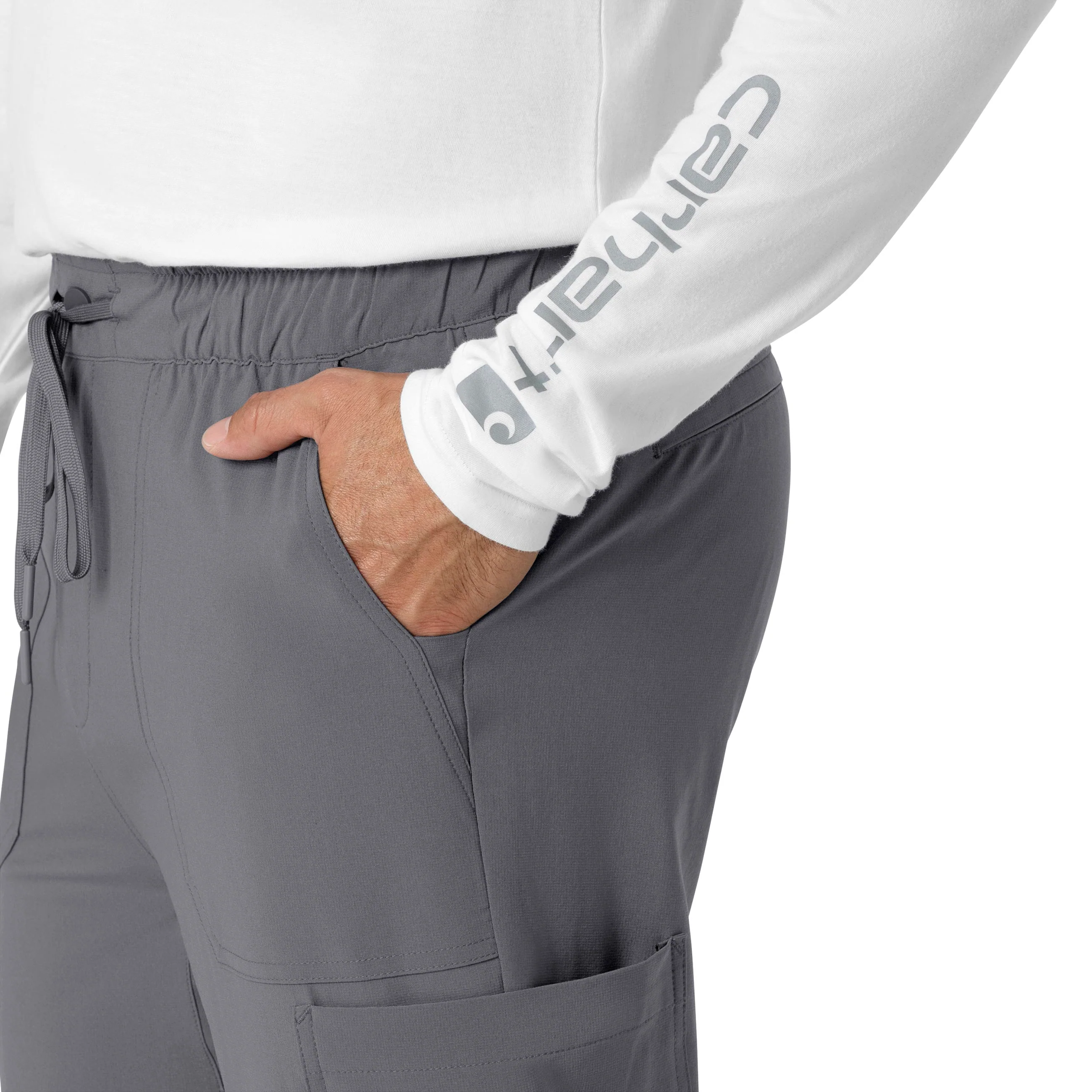 Carhartt Force Cross-Flex Men's Jogger Scrub Pant - Pewter - Image 6