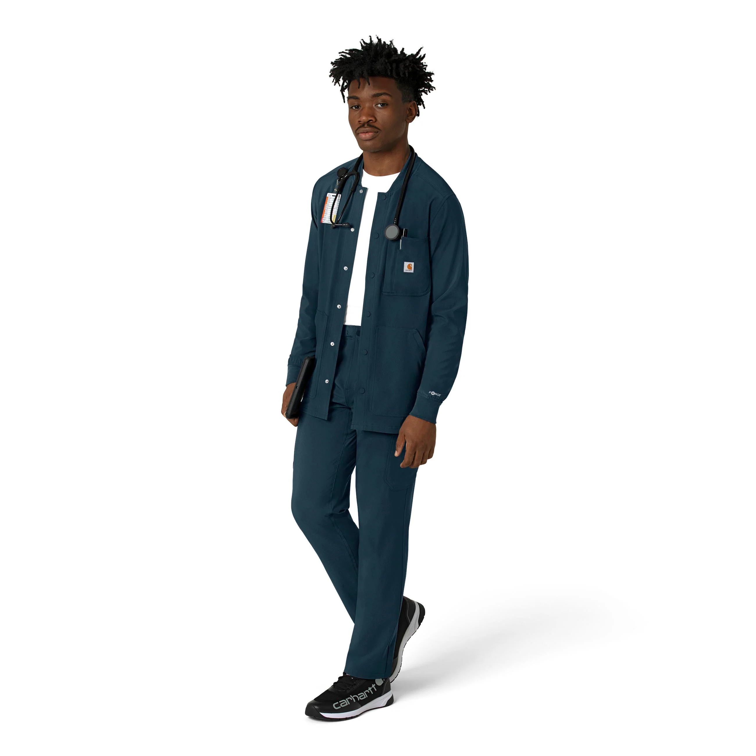Carhartt Force Cross-Flex Men's Shirt Jacket - Deep Navy - Image 3