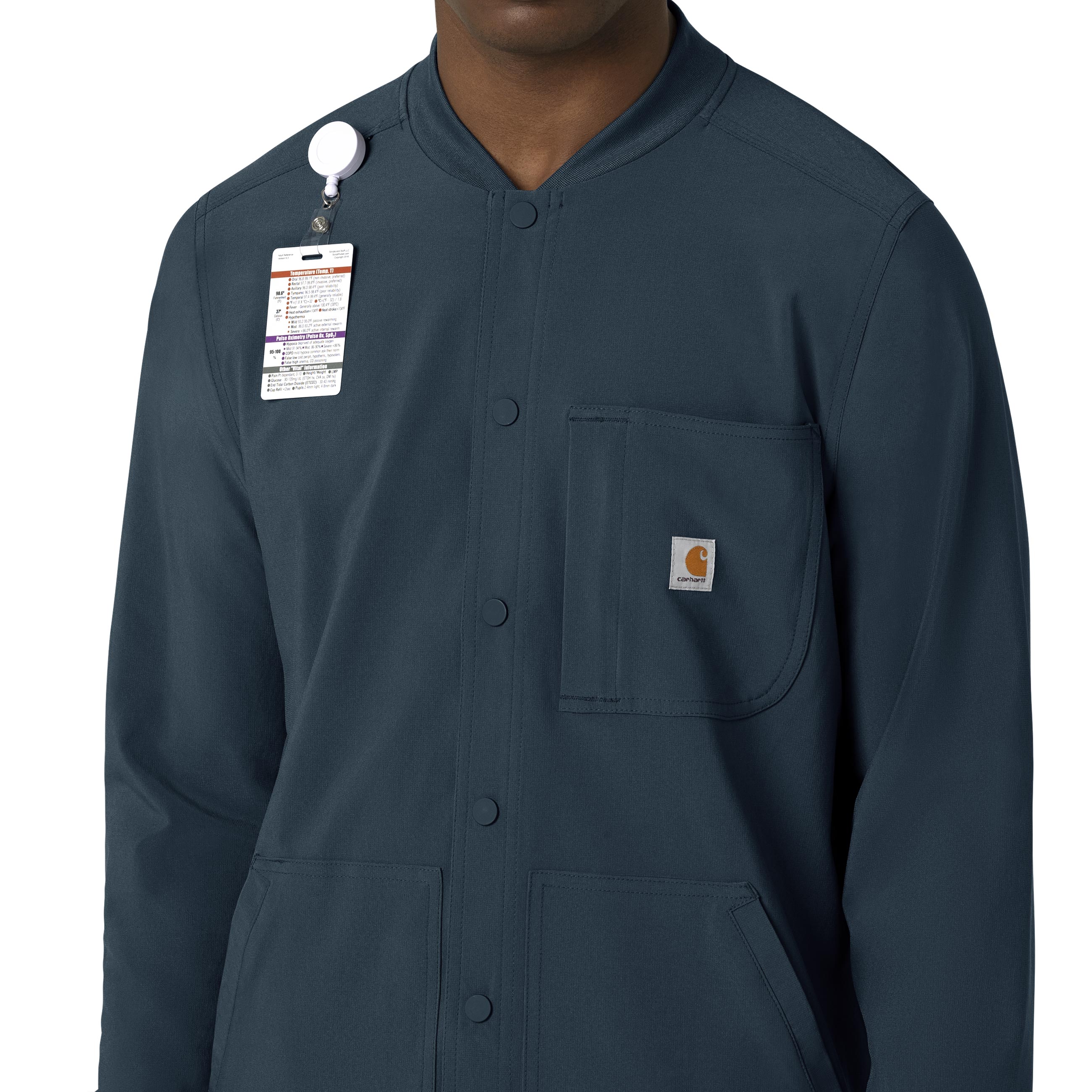 Carhartt Force Cross-Flex Men's Shirt Jacket - Deep Navy - Image 9