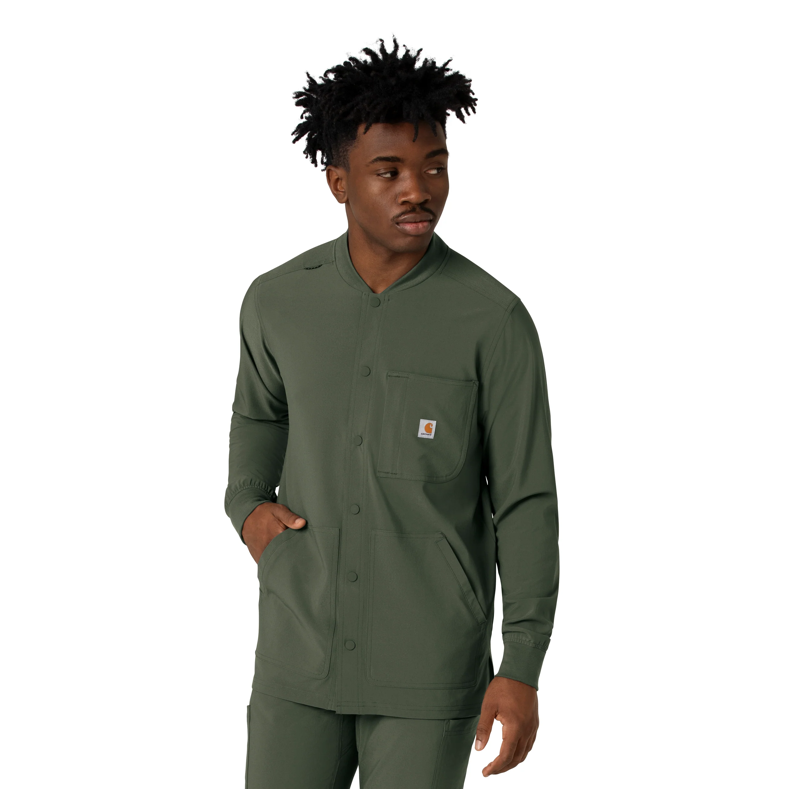 Carhartt Force Cross-Flex Men's Shirt Jacket - Olive