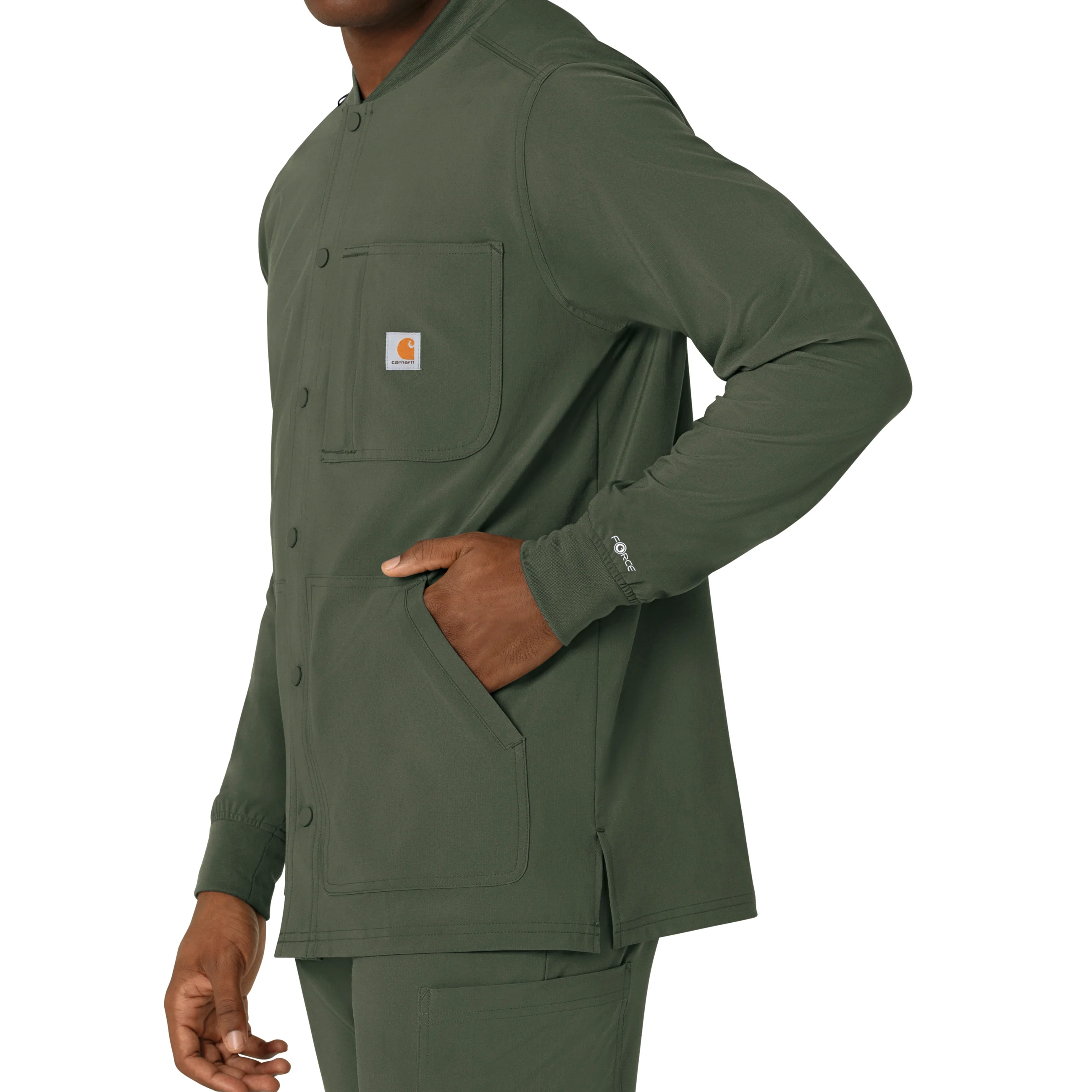 Carhartt Force Cross-Flex Men's Shirt Jacket - Olive - Image 6