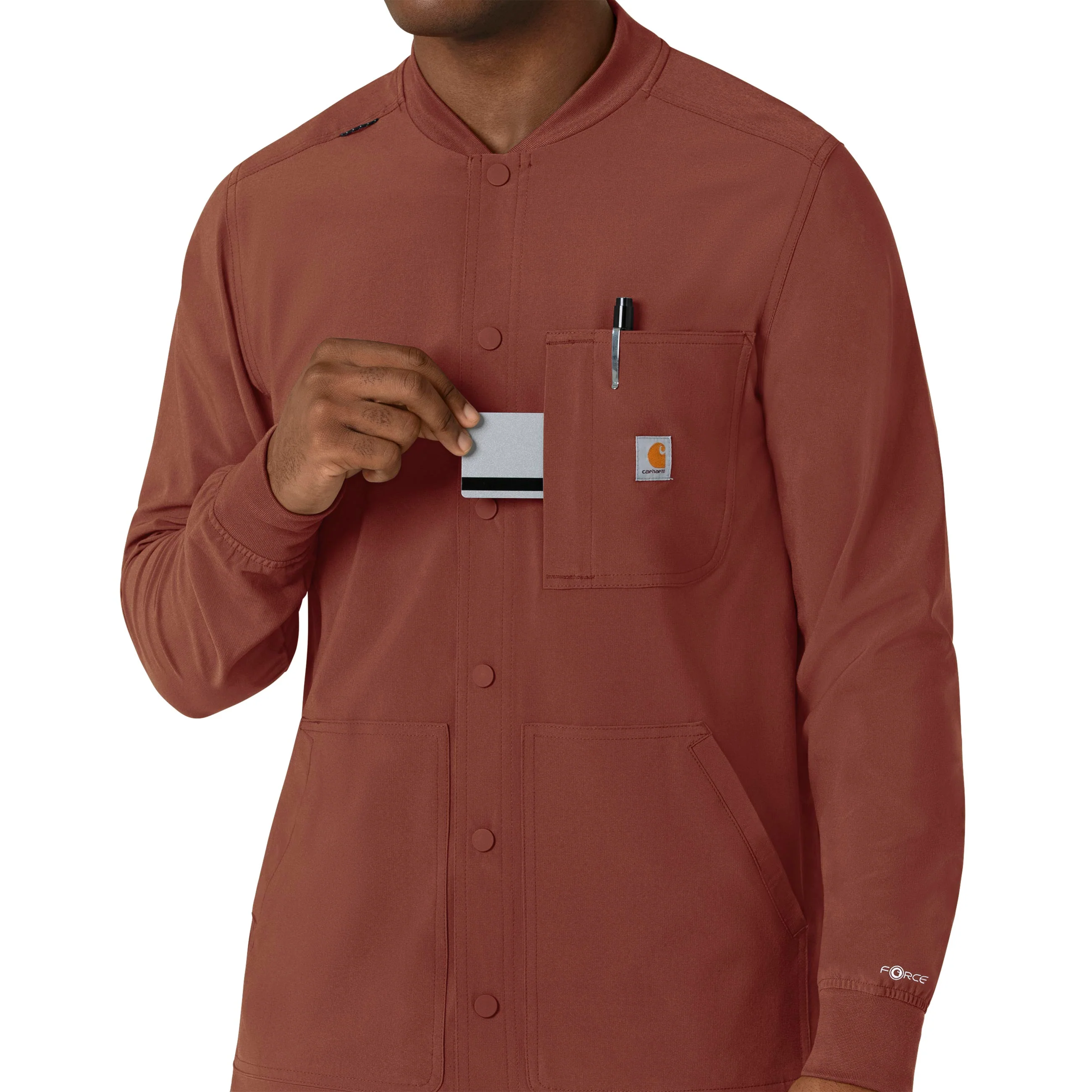 Carhartt Force Cross-Flex Men's Shirt Jacket - Sable - Image 8