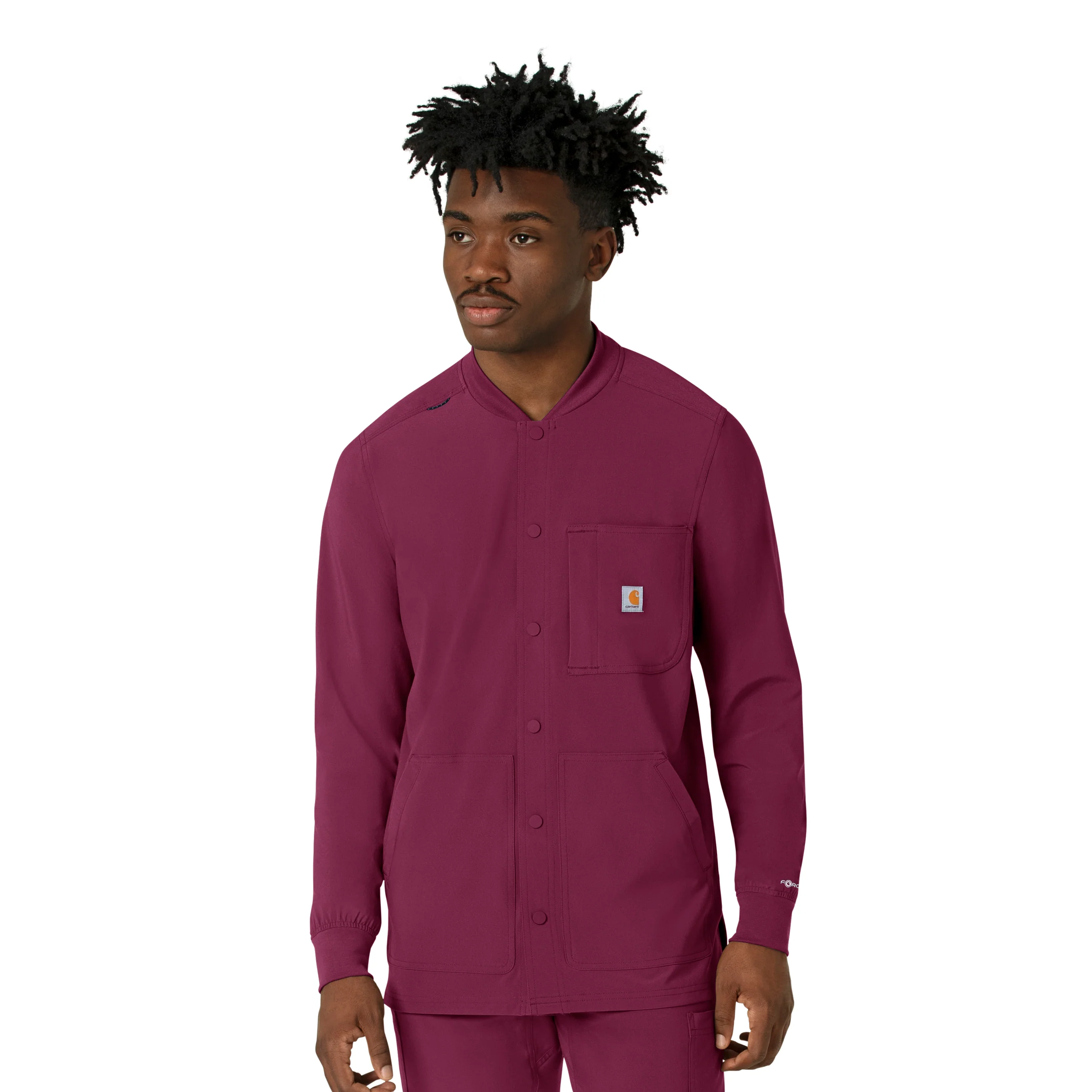 Carhartt Force Cross-Flex Men's Shirt Jacket - Wine - Image 4
