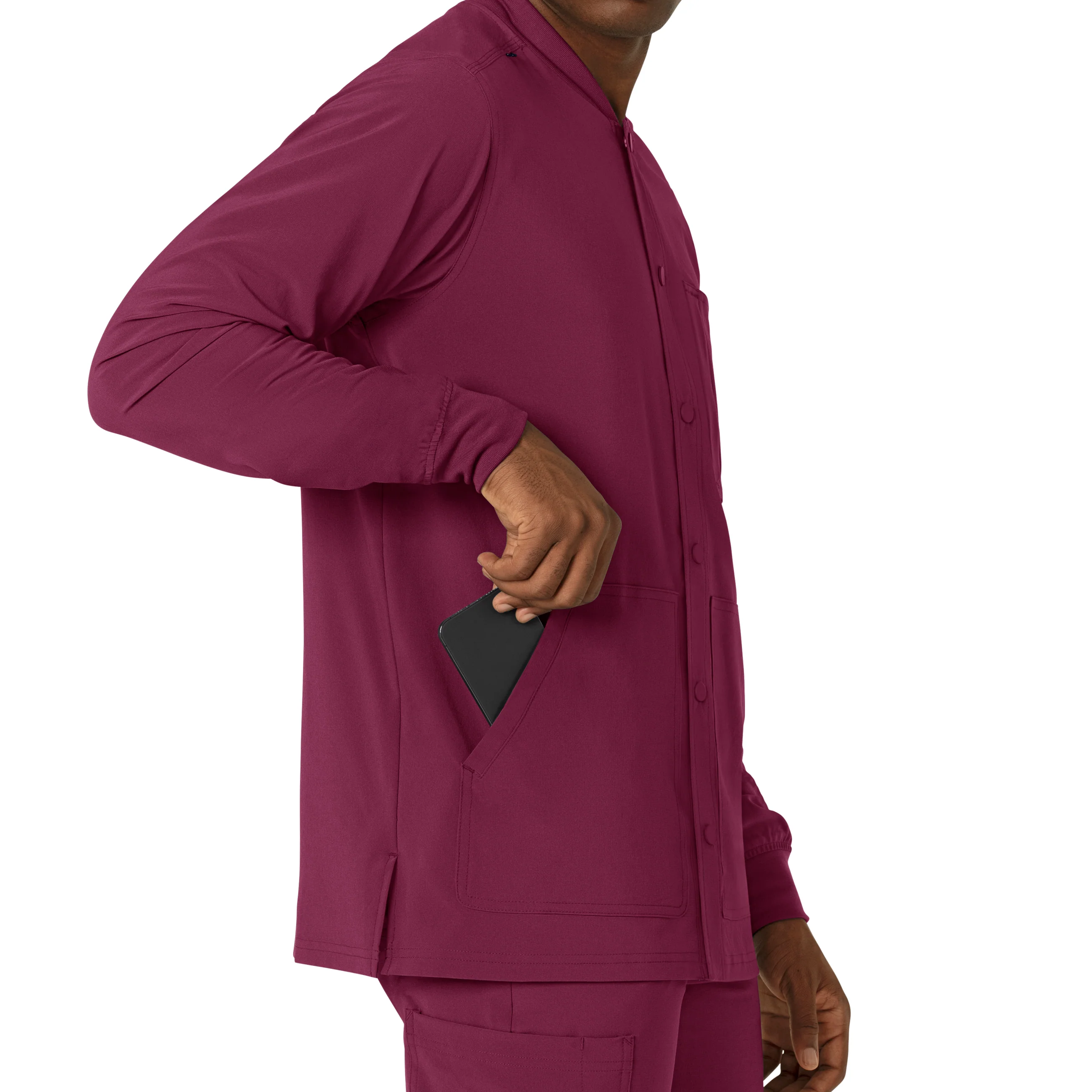 Carhartt Force Cross-Flex Men's Shirt Jacket - Wine - Image 7