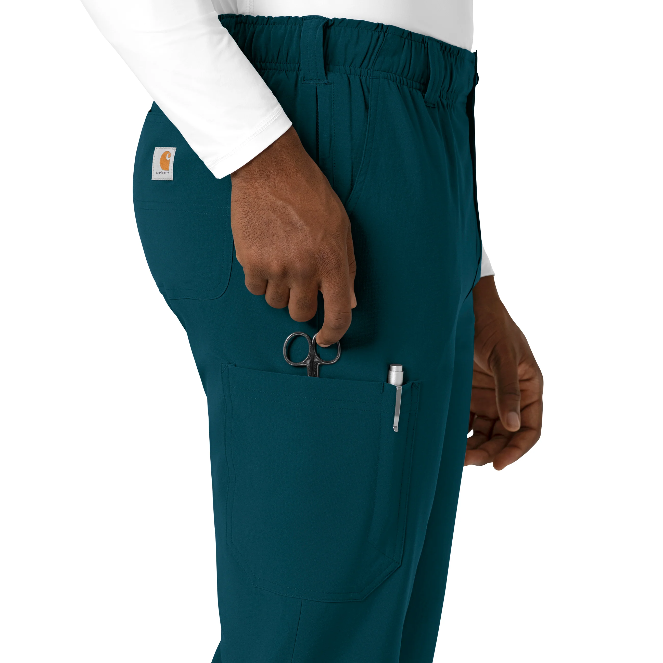 Carhartt Force Cross-Flex Men's Straight Leg Scrub Pant - Caribbean - Image 6