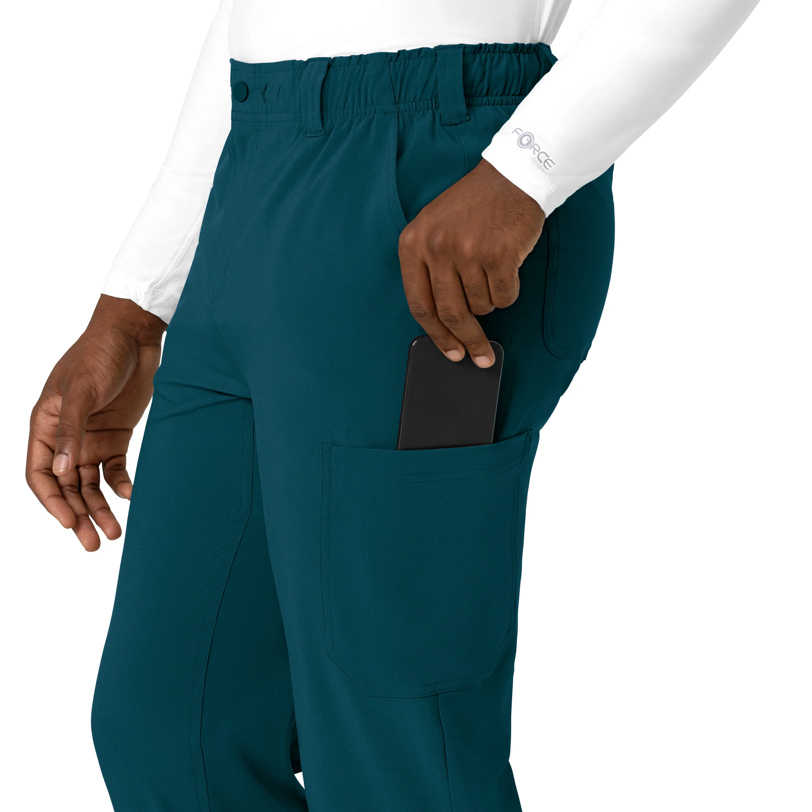 Carhartt Force Cross-Flex Men's Straight Leg Scrub Pant - Caribbean - Image 7