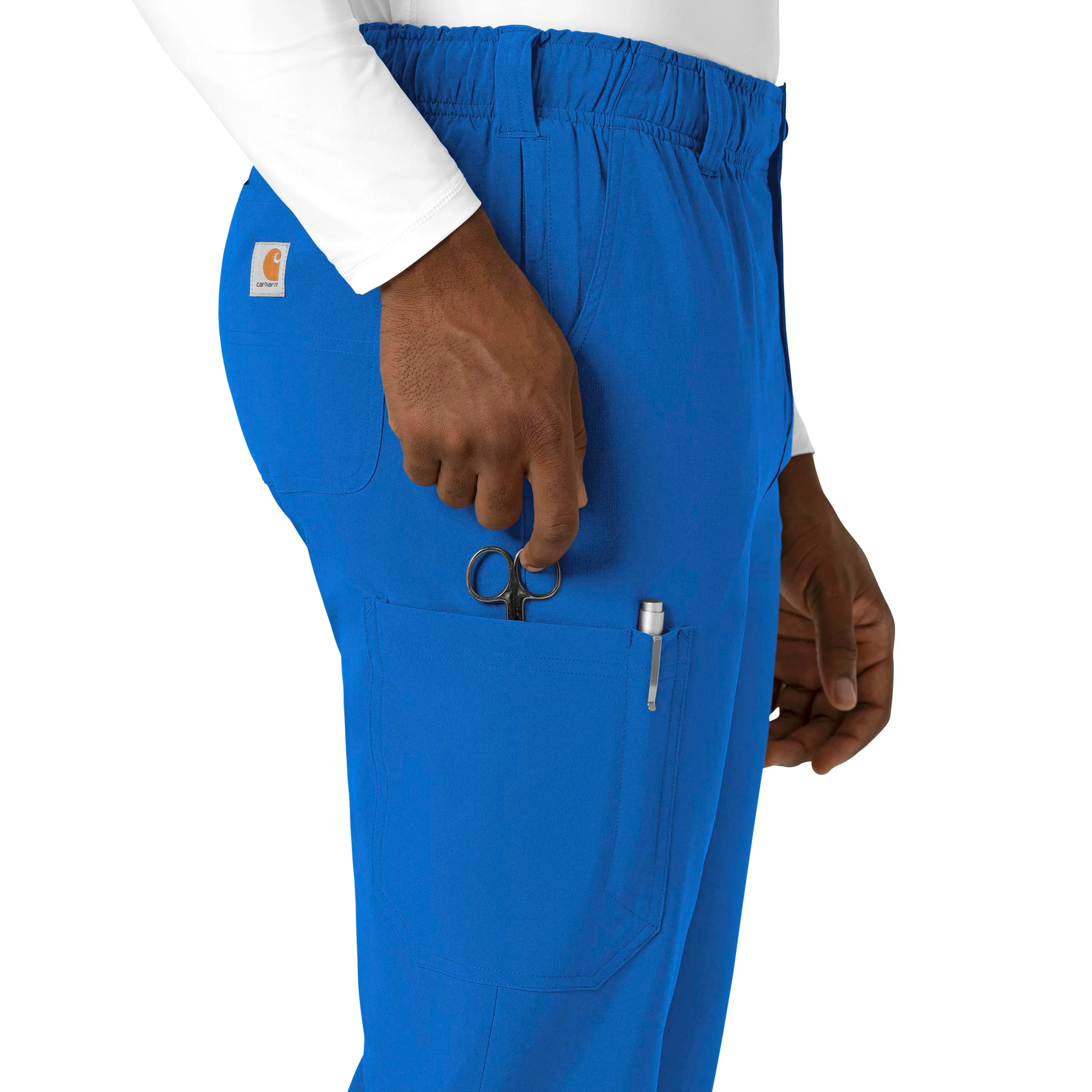 Carhartt Force Cross-Flex Men's Straight Leg Scrub Pant - Royal - Image 6