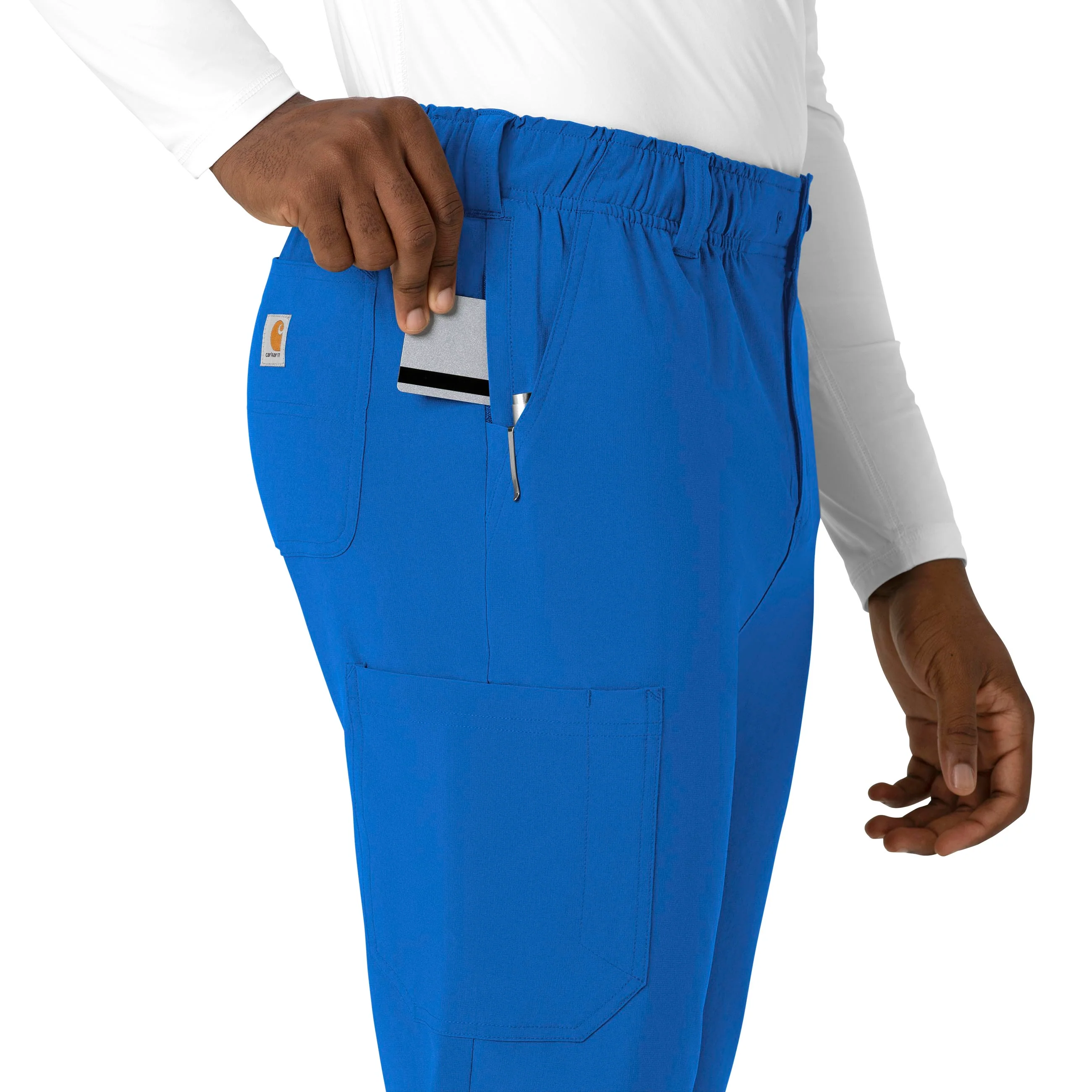Carhartt Force Cross-Flex Men's Straight Leg Scrub Pant - Royal - Image 8