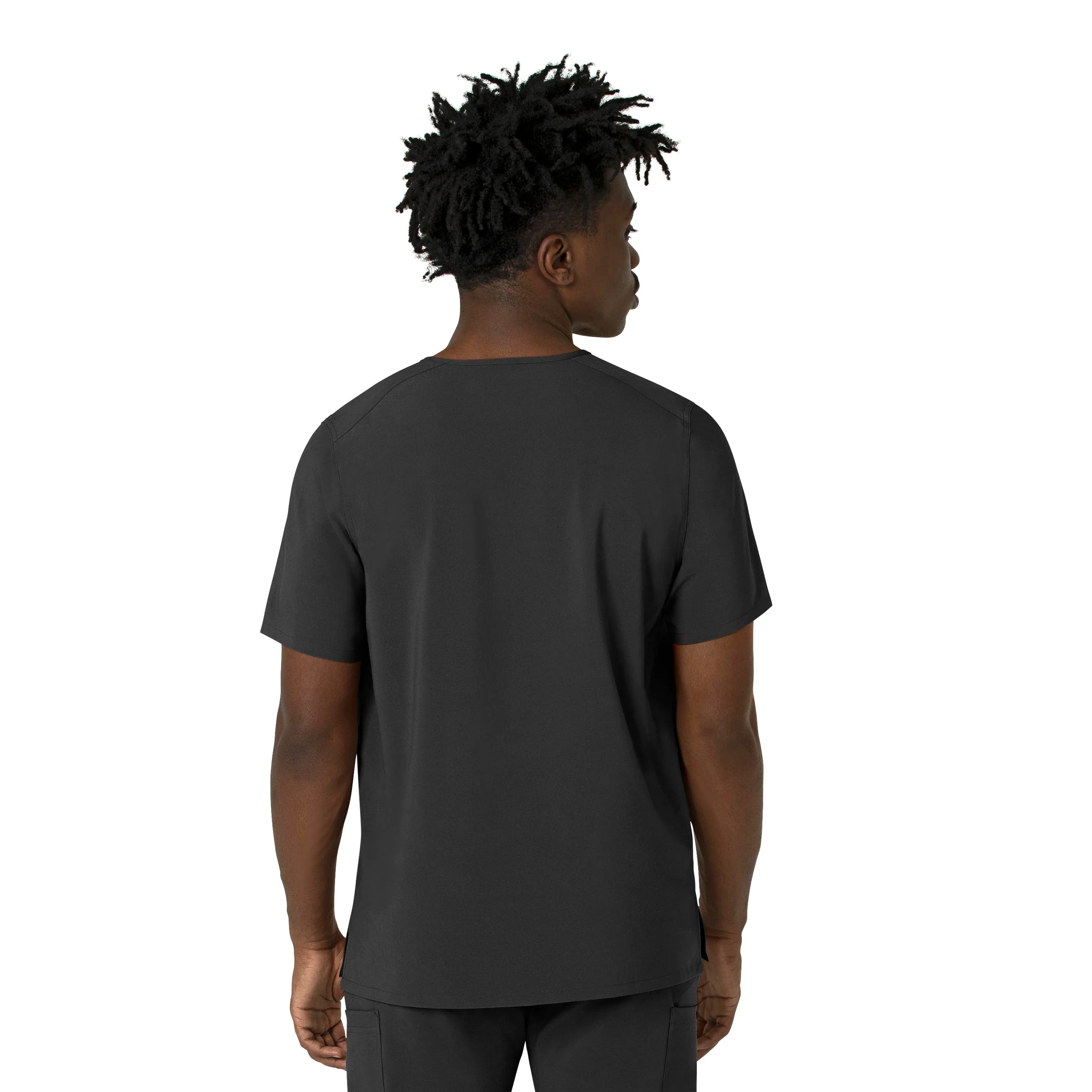 Carhartt Force Cross-Flex Men's V-Neck Scrub Top - Black - Image 2