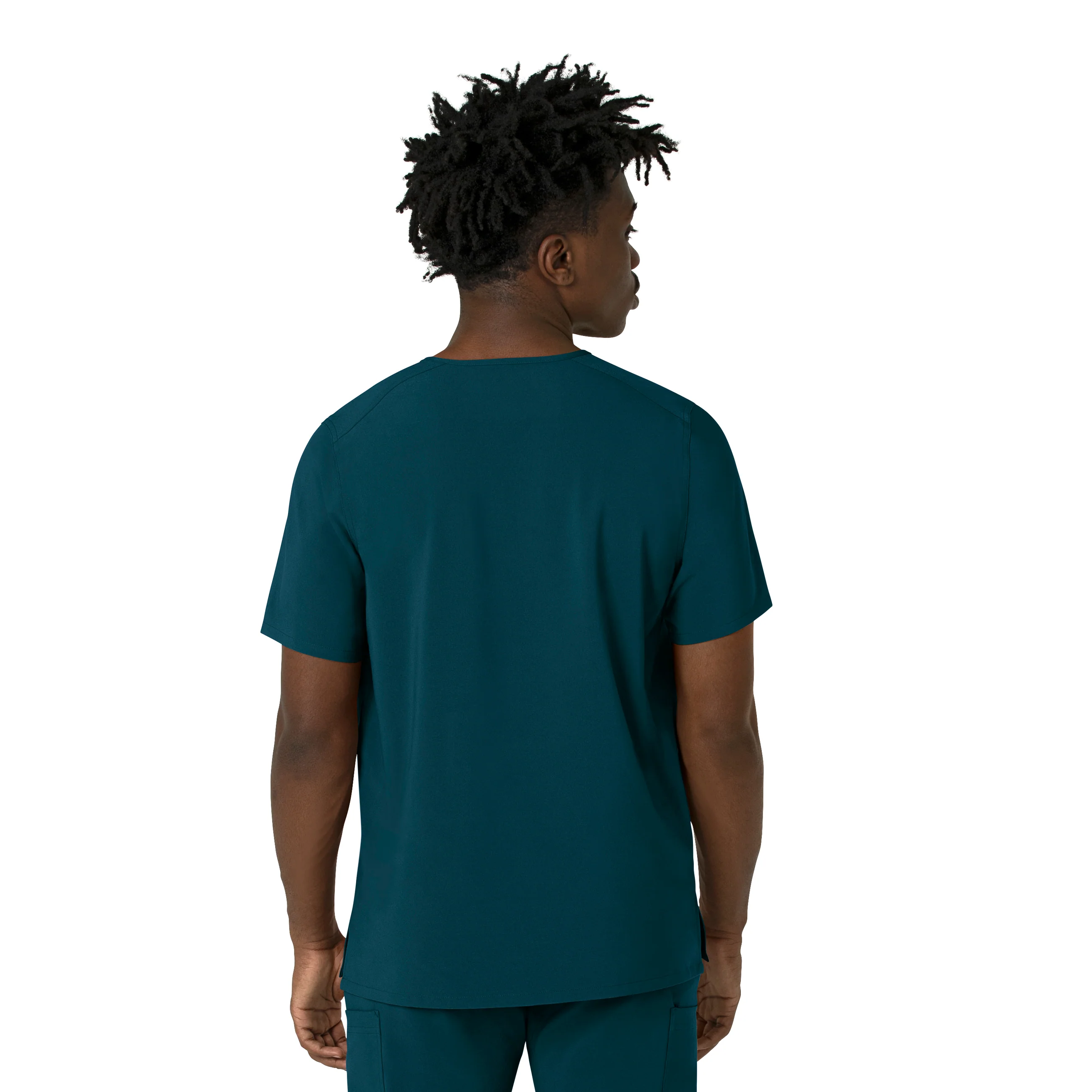 Carhartt Force Cross-Flex Men's V-Neck Scrub Top - Caribbean - Image 2