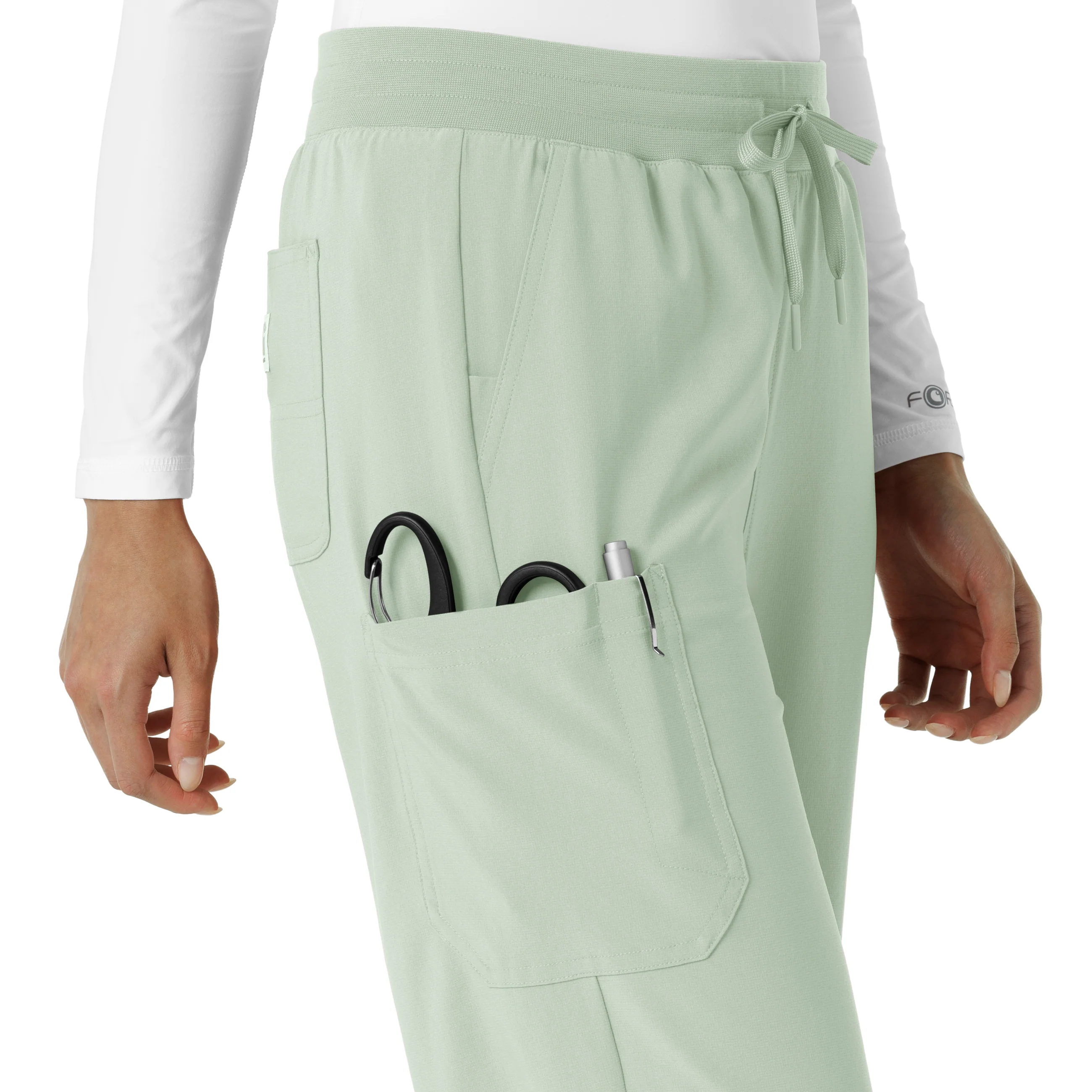 Carhartt Force Cross-Flex Women's Boot Cut Scrub Pant - Big Sky - Image 8
