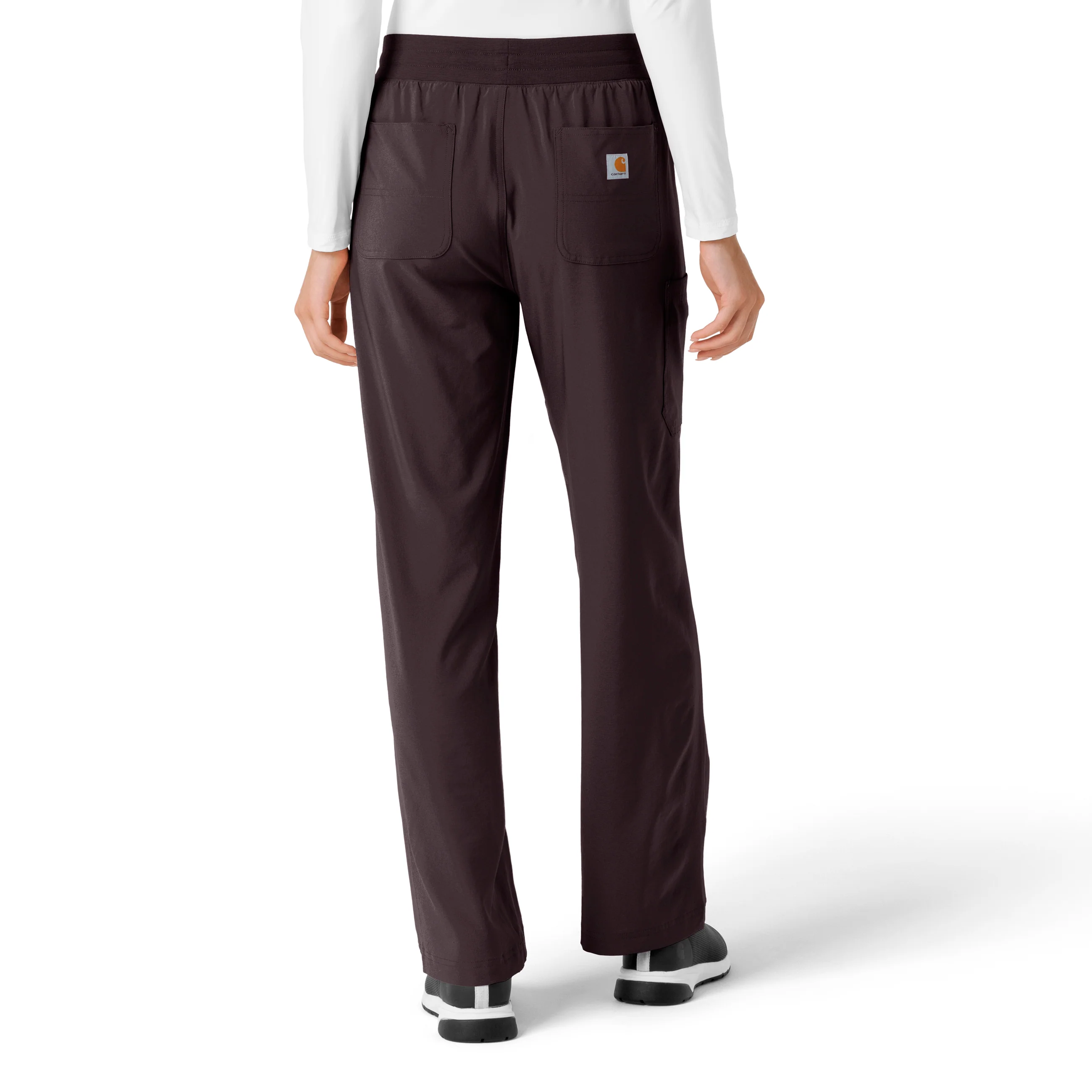 Carhartt Force Cross-Flex Women's Boot Cut Scrub Pant - Dark Sepia - Image 2