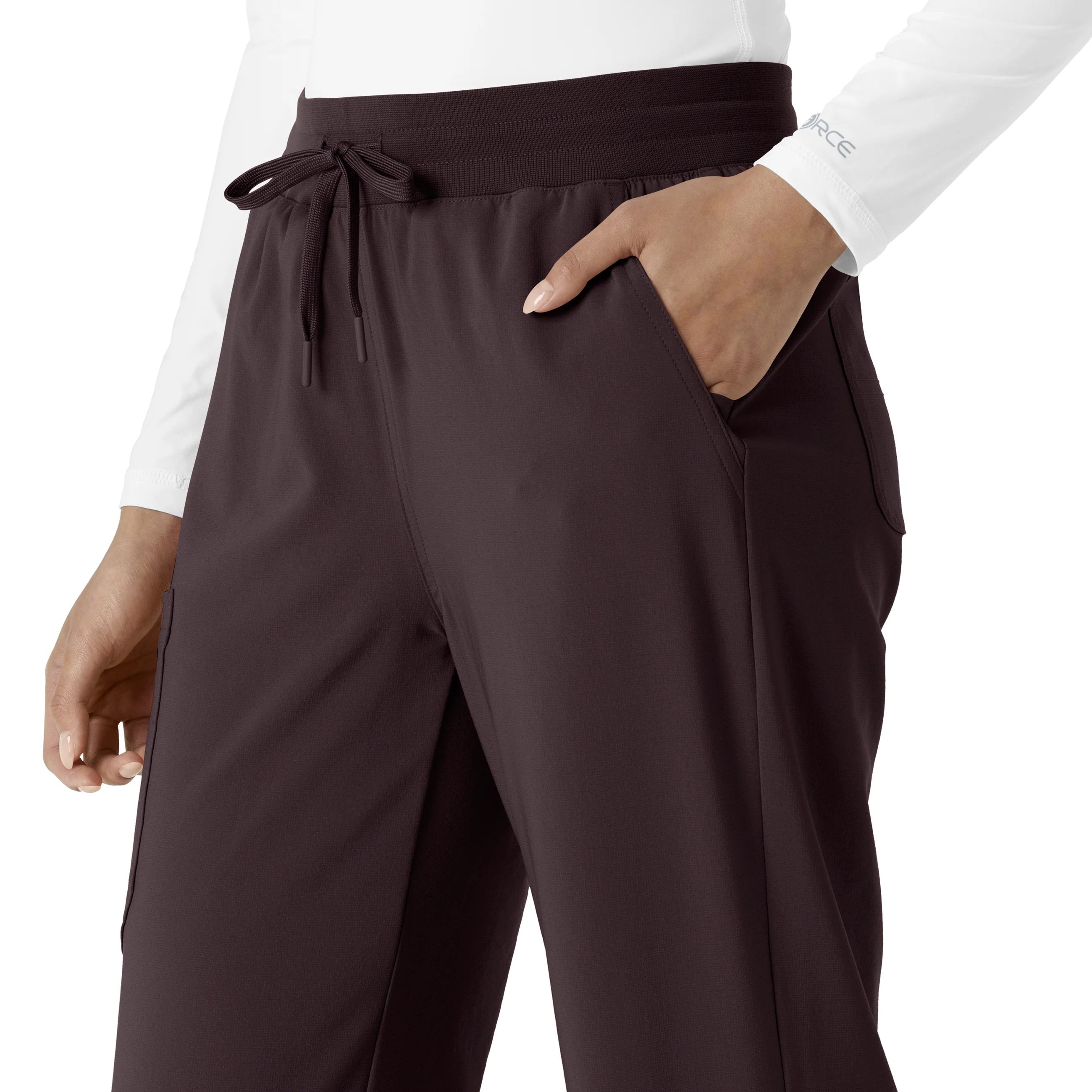 Carhartt Force Cross-Flex Women's Boot Cut Scrub Pant - Dark Sepia - Image 6