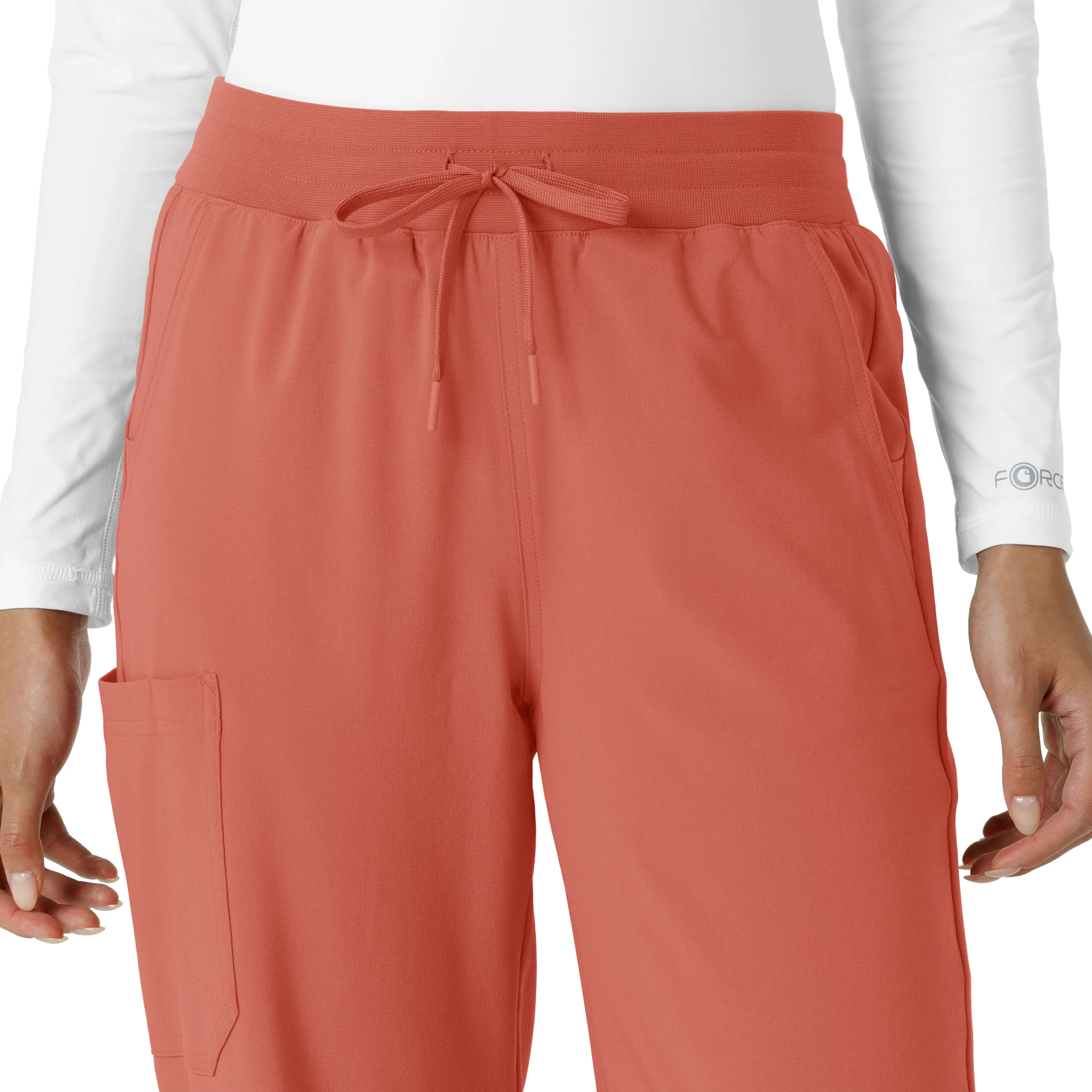 Carhartt Force Cross-Flex Women's Boot Cut Scrub Pant - Dusty Cedar - Image 4