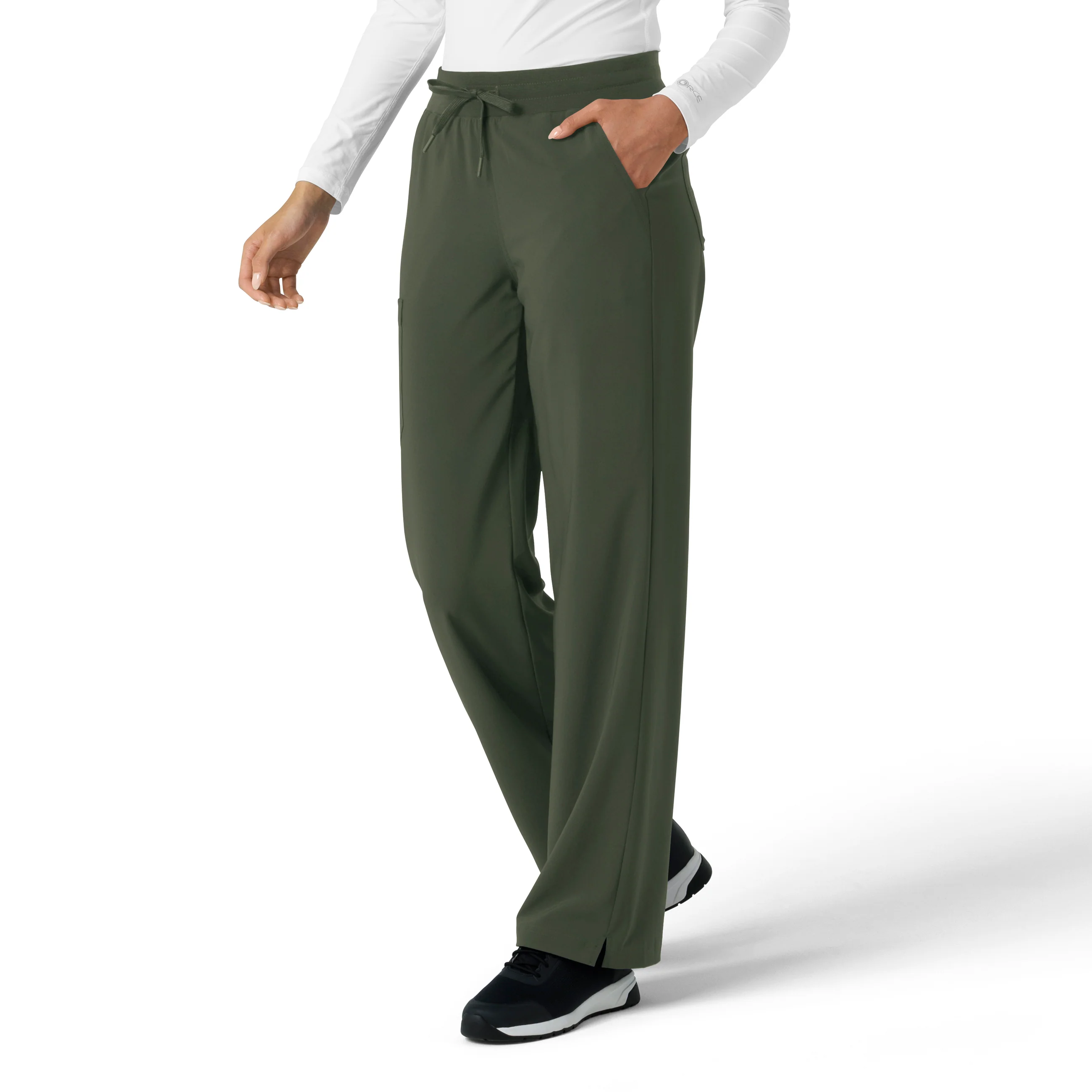 Carhartt Force Cross-Flex Women's Boot Cut Scrub Pant - Olive - Image 4