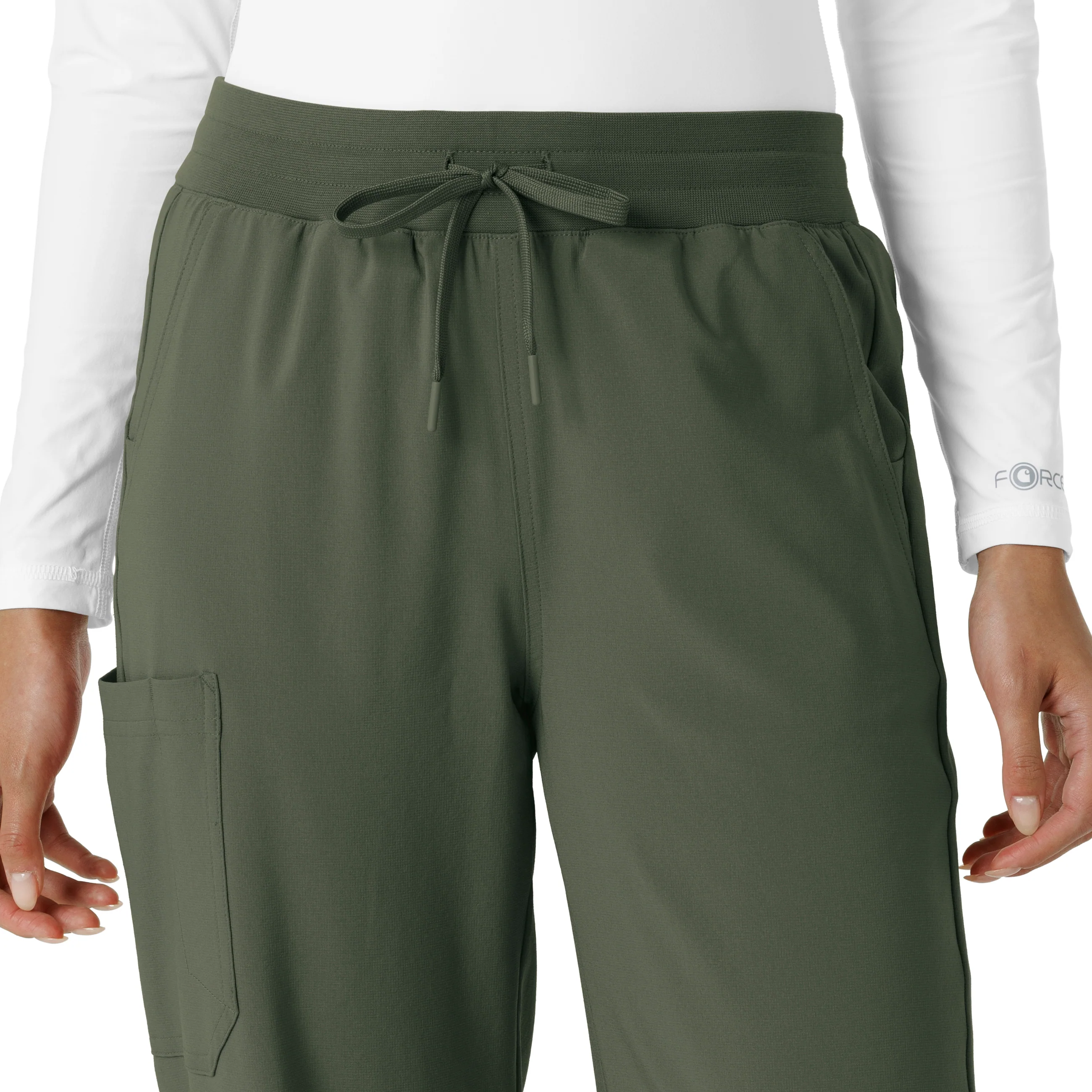 Carhartt Force Cross-Flex Women's Boot Cut Scrub Pant - Olive - Image 5