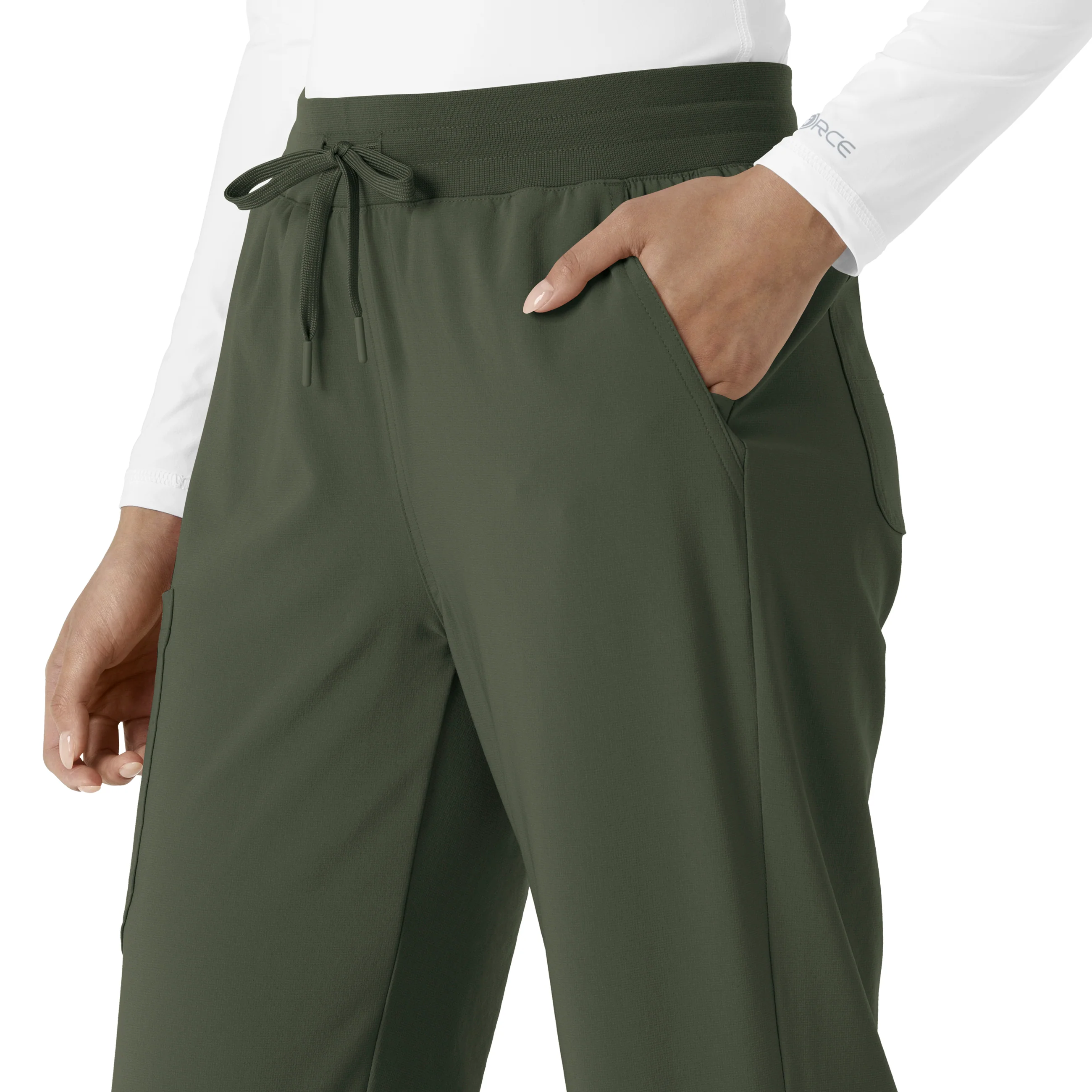 Carhartt Force Cross-Flex Women's Boot Cut Scrub Pant - Olive - Image 7