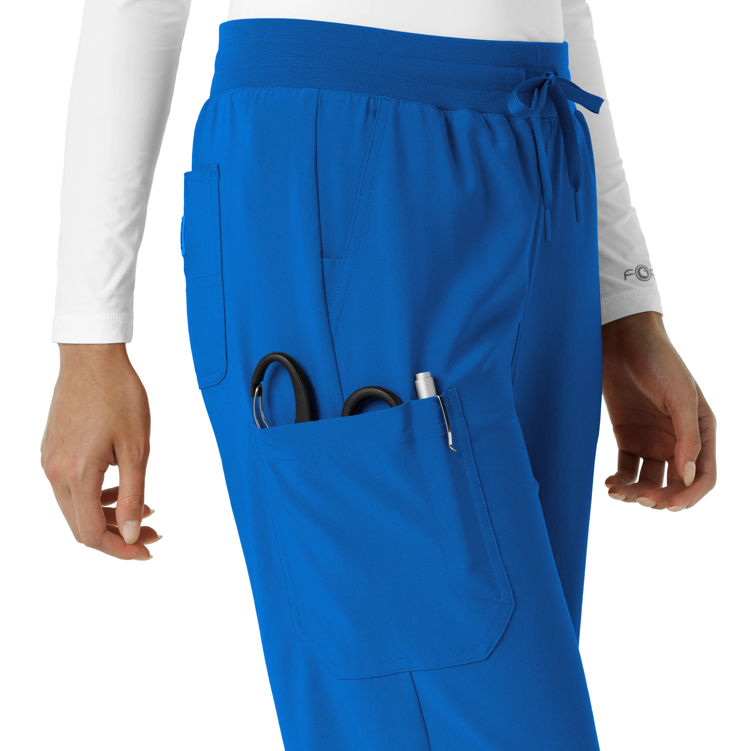 Carhartt Force Cross-Flex Women's Boot Cut Scrub Pant - Royal - Image 8