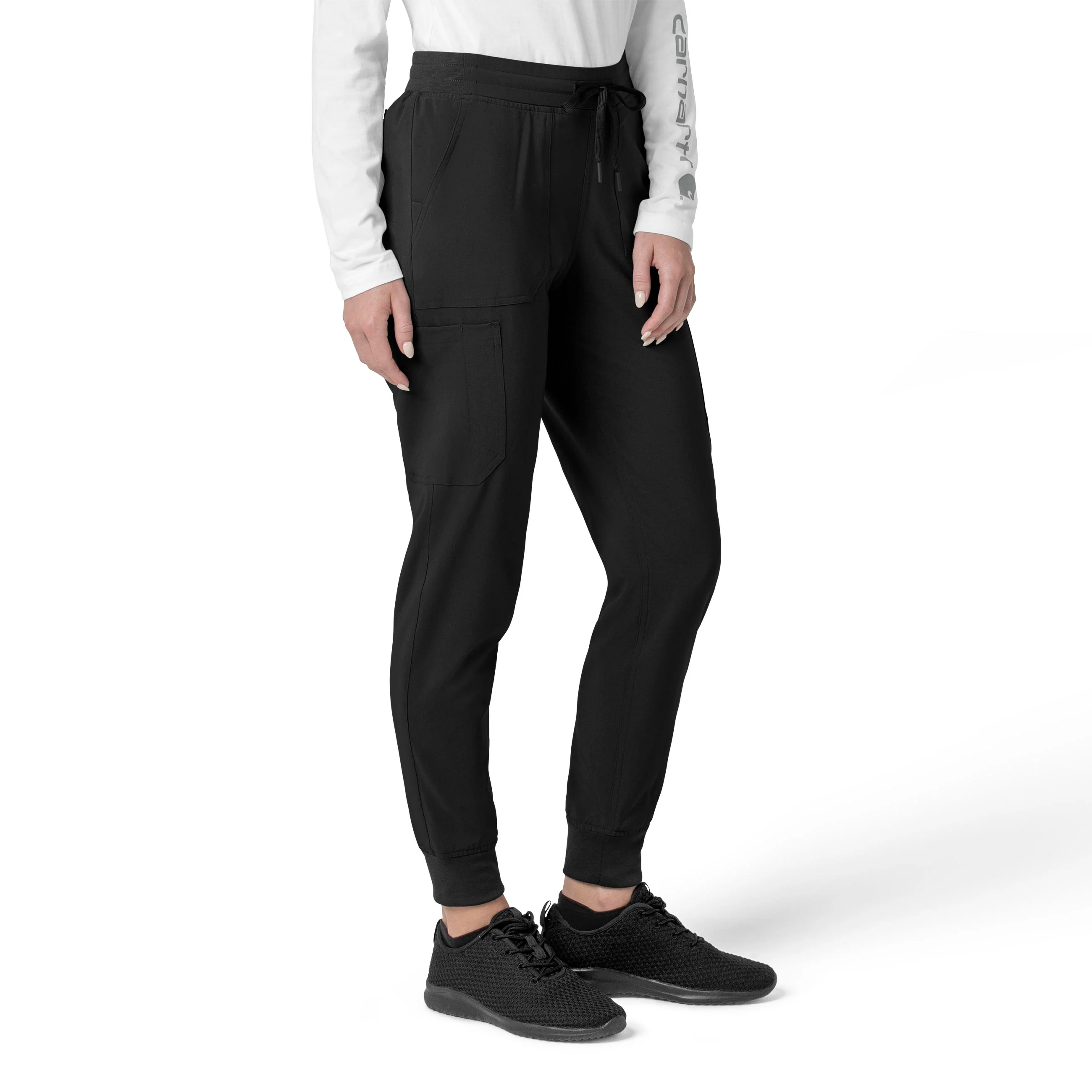Carhartt Force Cross-Flex Women's Cargo Jogger Scrub Pant - Black - Image 4