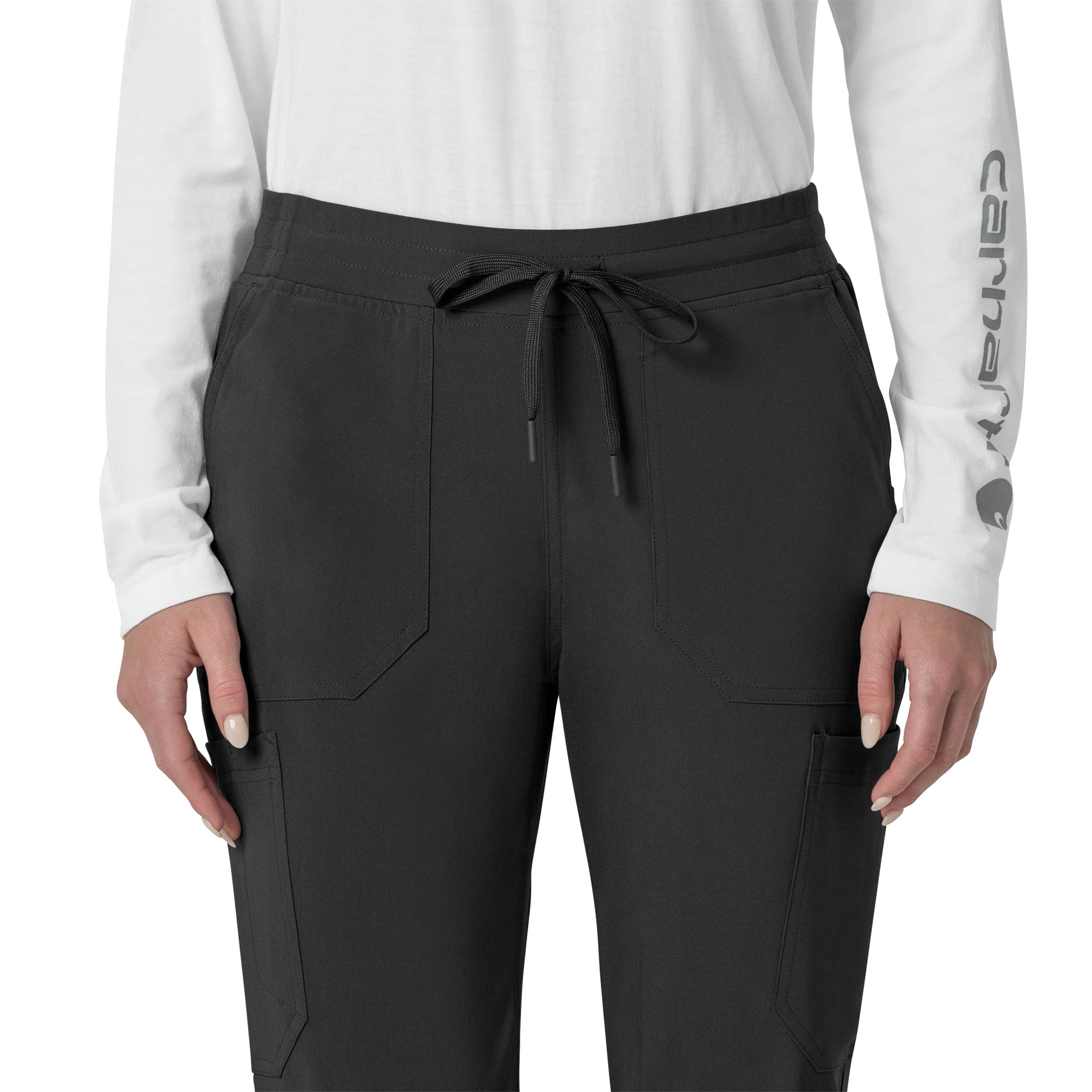 Carhartt Force Cross-Flex Women's Cargo Jogger Scrub Pant - Black - Image 5