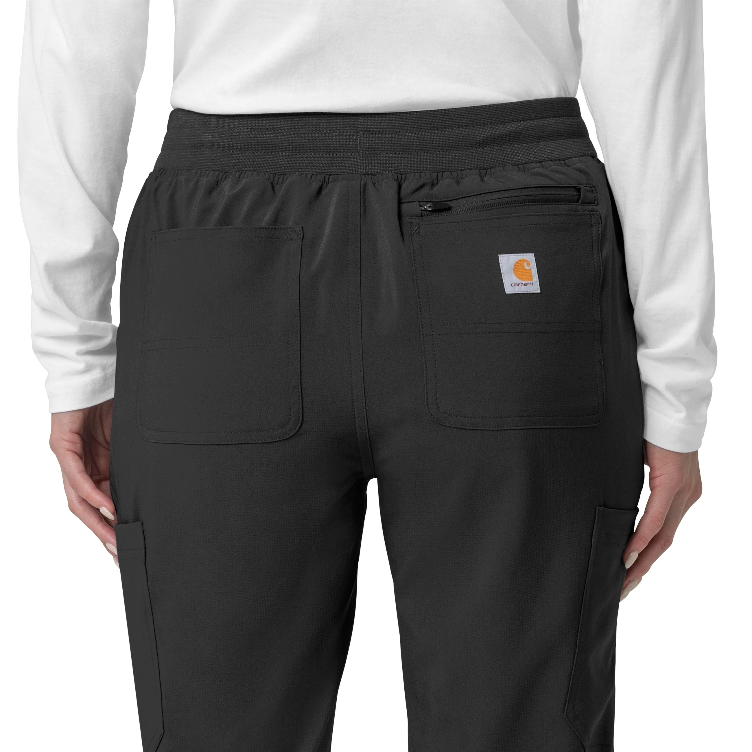 Carhartt Force Cross-Flex Women's Cargo Jogger Scrub Pant - Black - Image 6