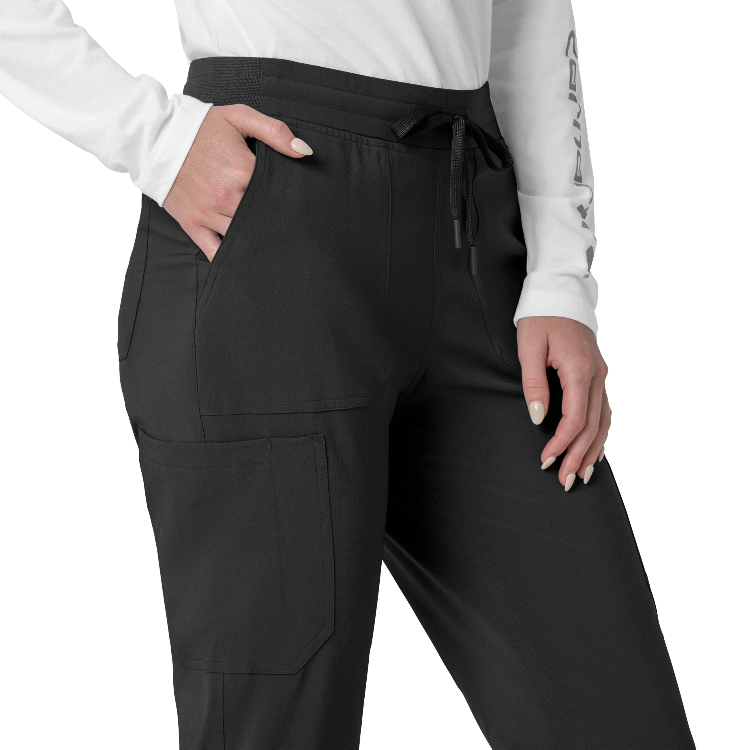 Carhartt Force Cross-Flex Women's Cargo Jogger Scrub Pant - Black - Image 7
