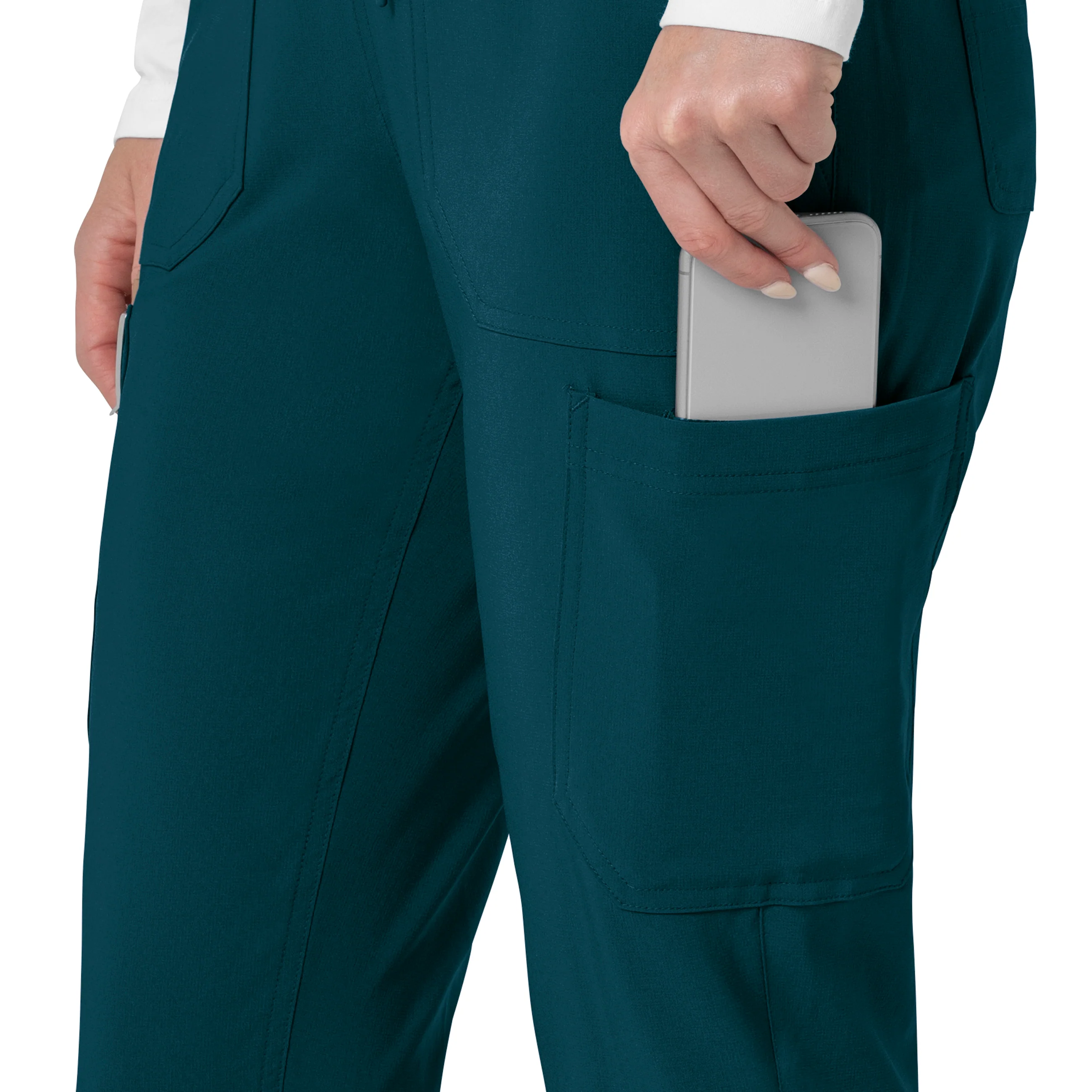 Carhartt Force Cross-Flex Women's Cargo Jogger Scrub Pant - Caribbean - Image 8