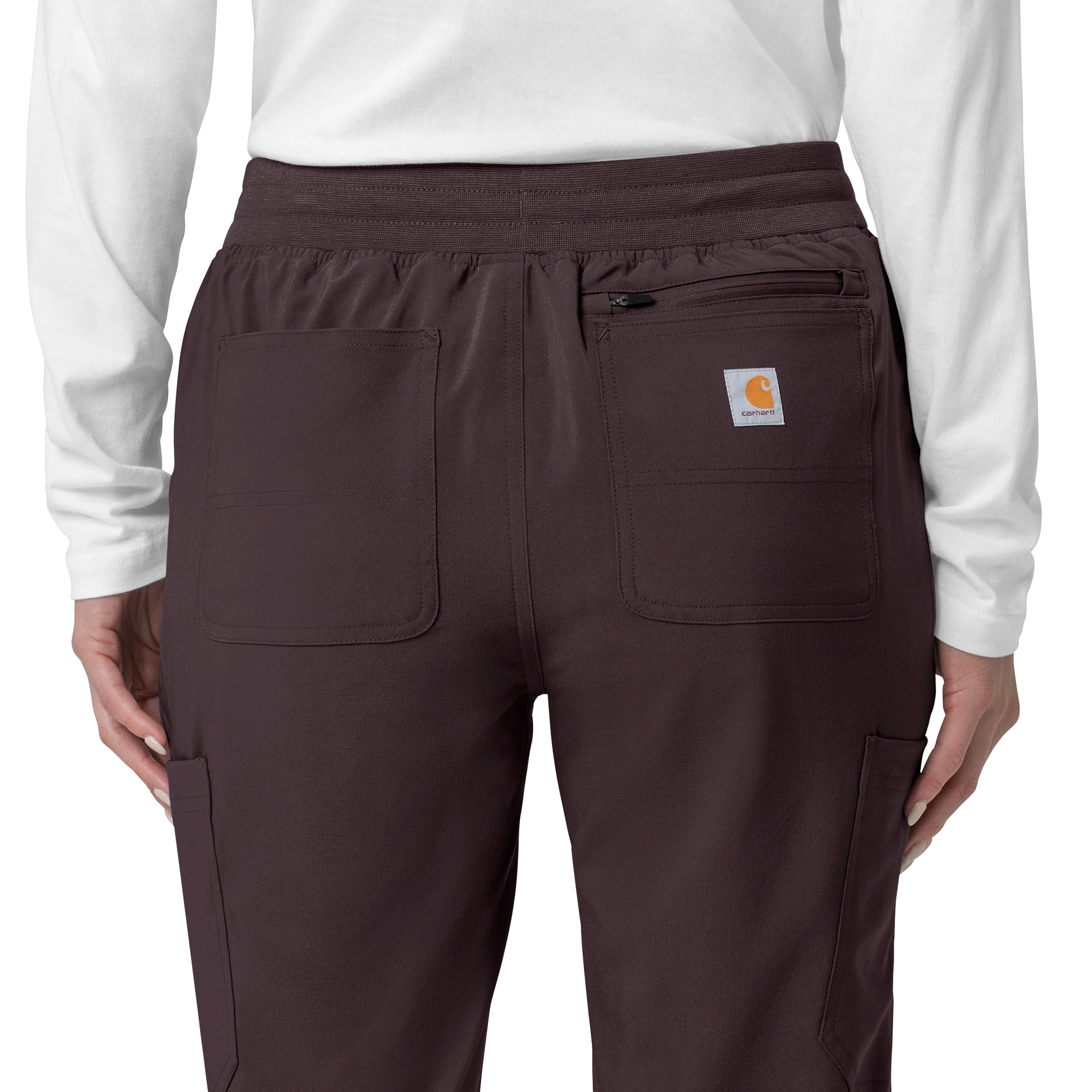 Carhartt Force Cross-Flex Women's Cargo Jogger Scrub Pant - Dark Sepia - Image 5