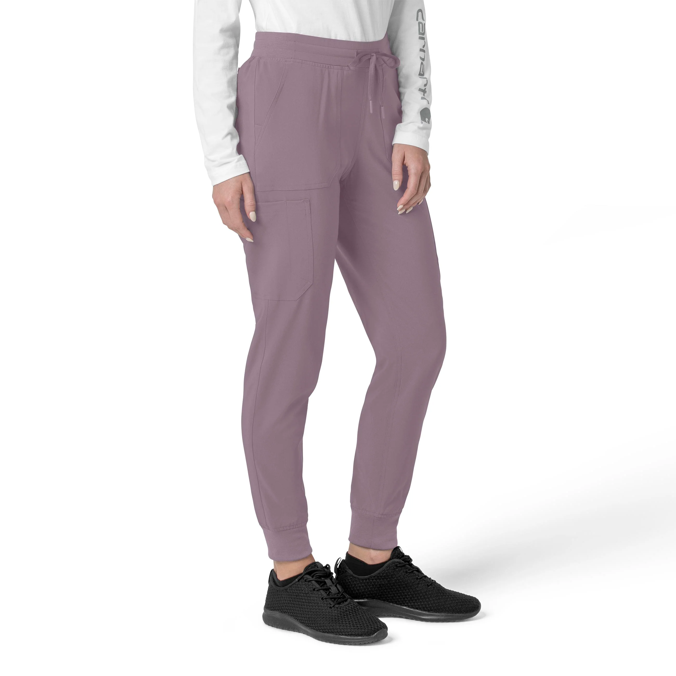 Carhartt Force Cross-Flex Women's Cargo Jogger Scrub Pant - Lavender Mist - Image 4