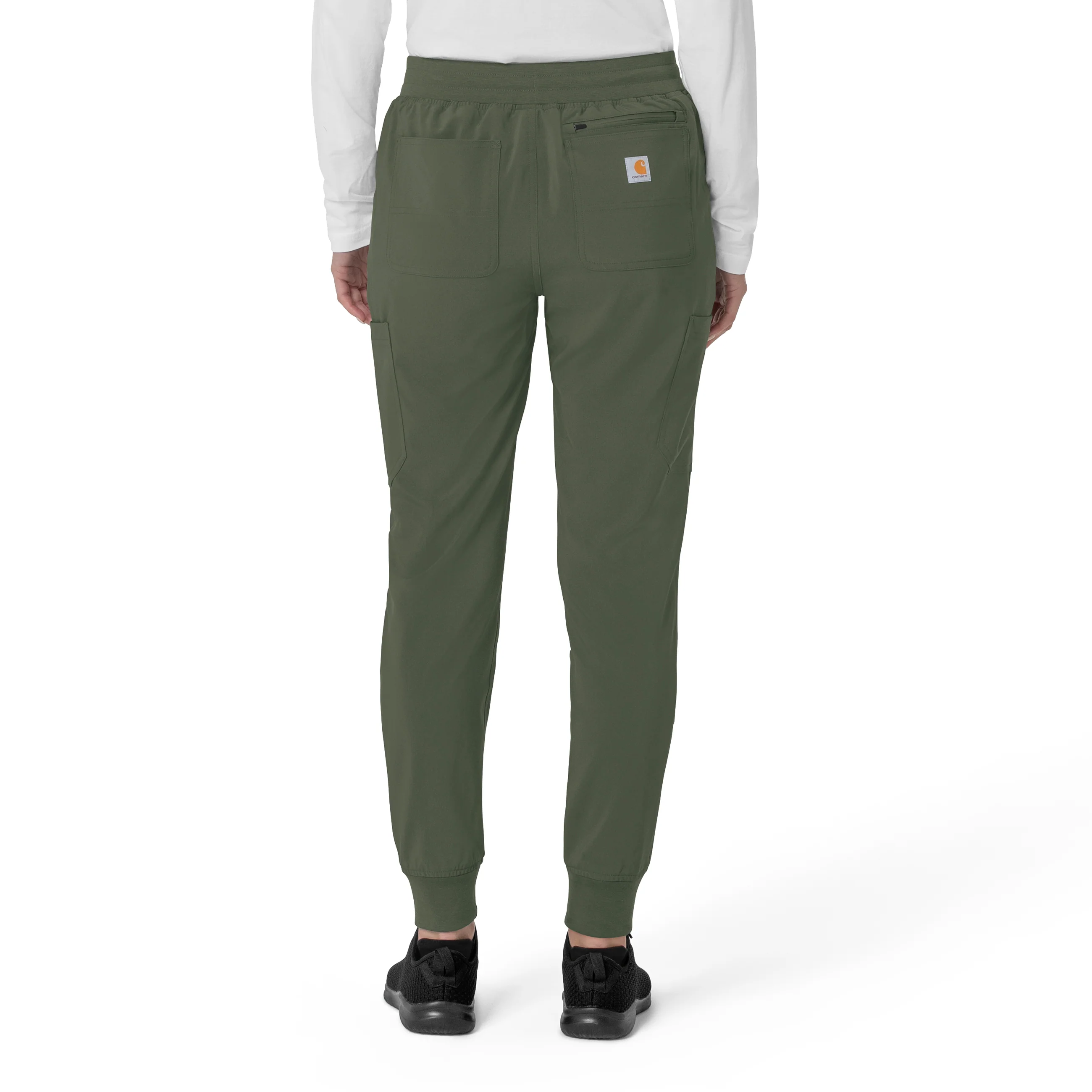 Carhartt Force Cross-Flex Women's Cargo Jogger Scrub Pant - Olive - Image 2