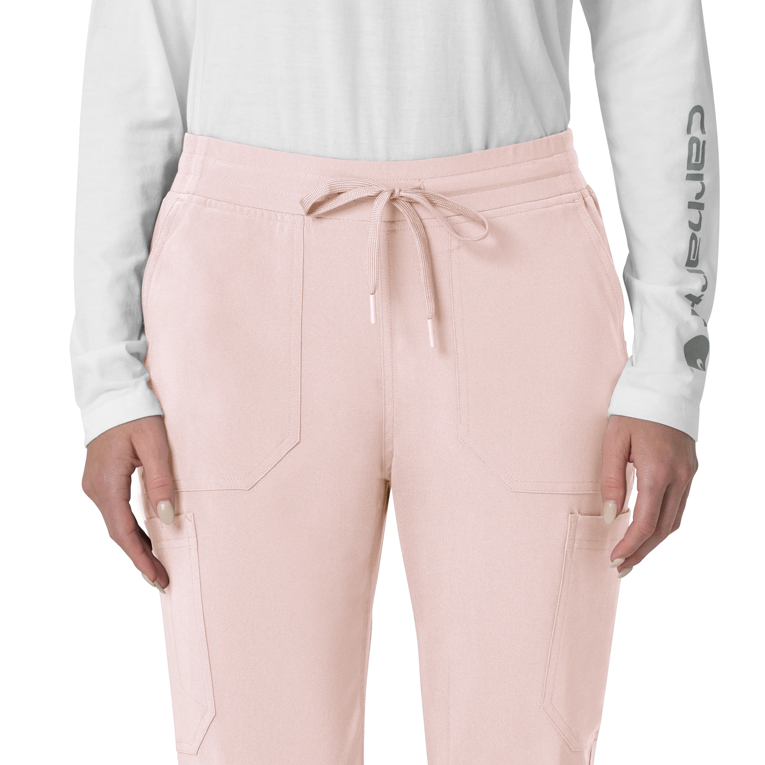 Carhartt Force Cross-Flex Women's Cargo Jogger Scrub Pant - Soft Rose - Image 5