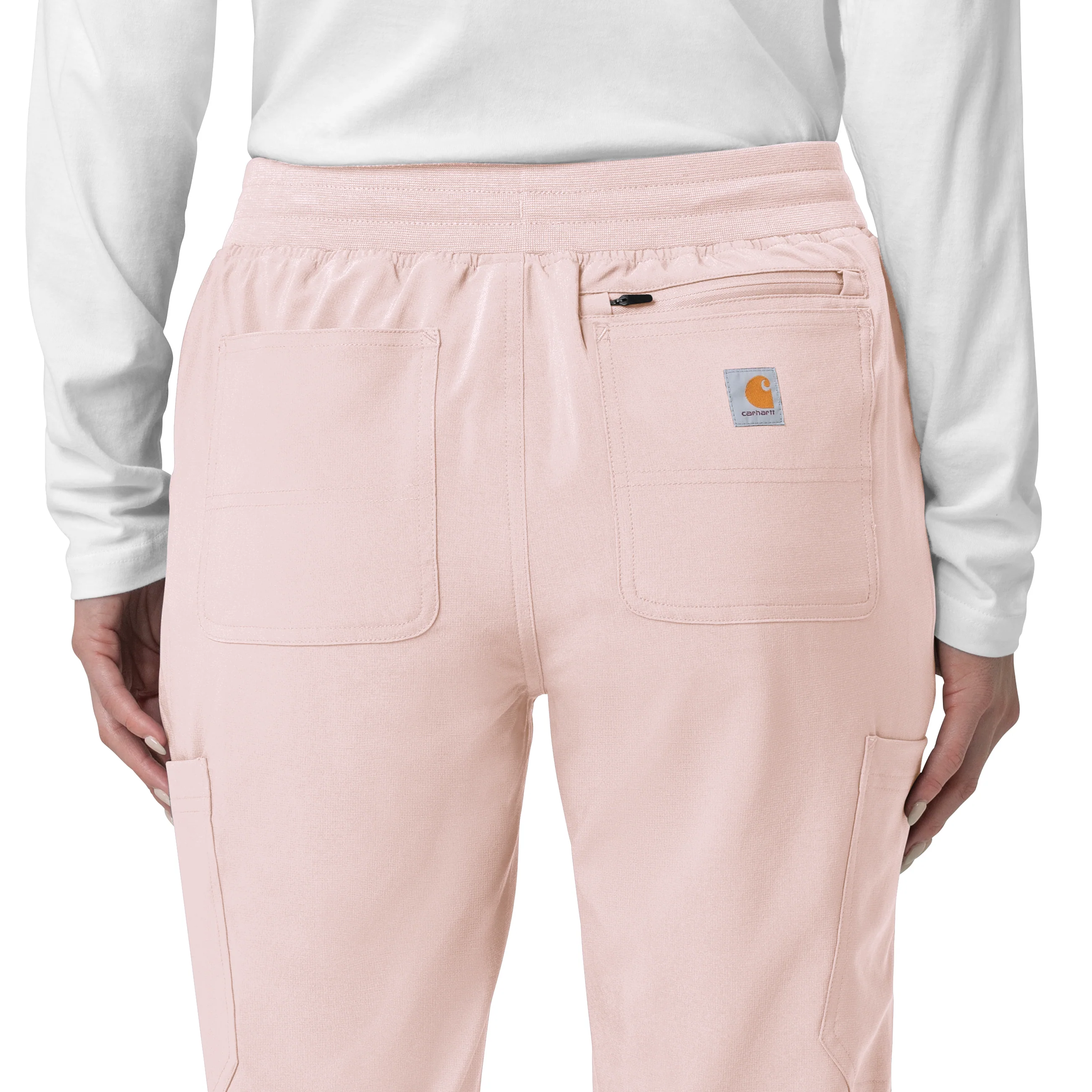 Carhartt Force Cross-Flex Women's Cargo Jogger Scrub Pant - Soft Rose - Image 6