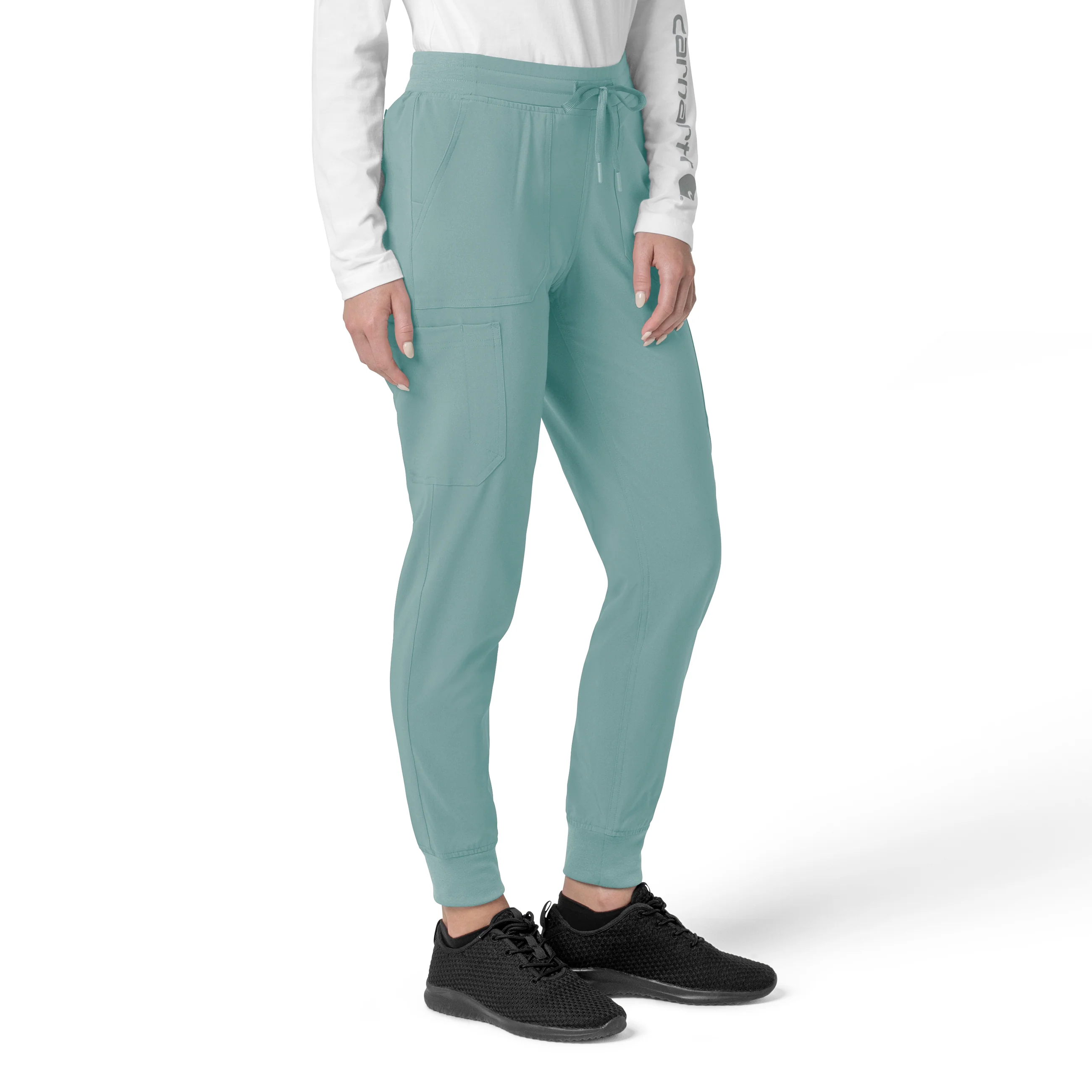 Carhartt Force Cross-Flex Women's Cargo Jogger Scrub Pant - Summer Blue - Image 3