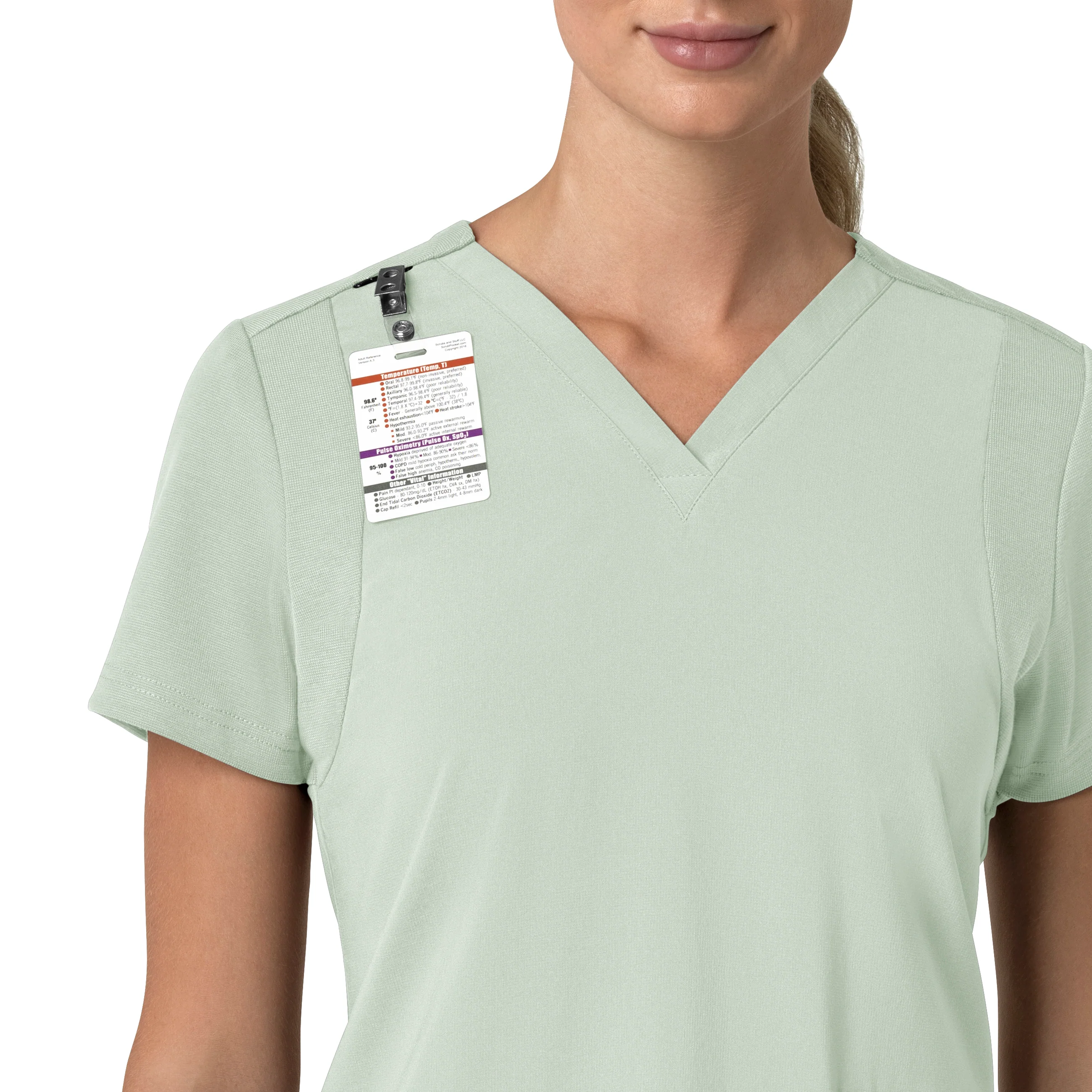 Carhartt Force Cross-Flex Women's Flex Panel V-Neck Scrub Top - Big Sky - Image 6