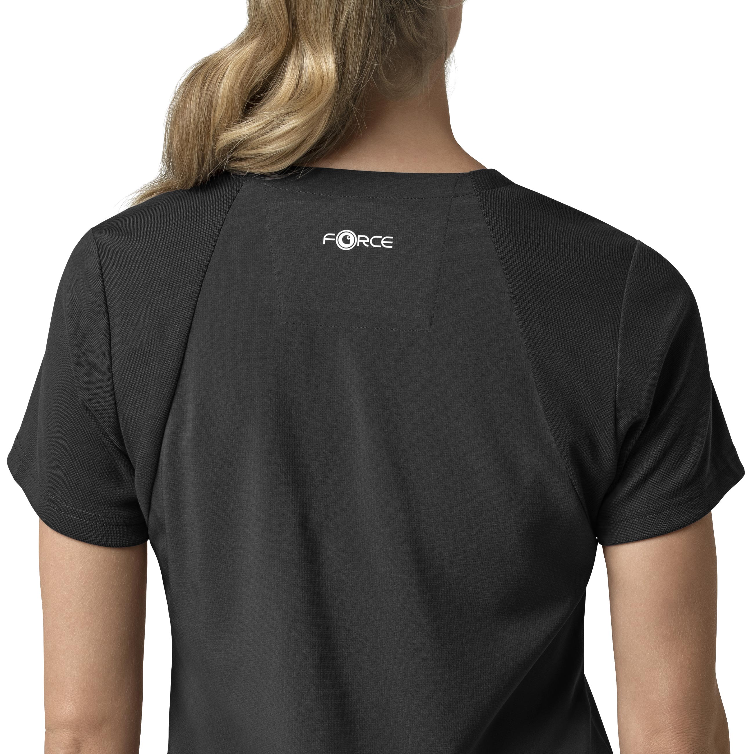 Carhartt Force Cross-Flex Women's Flex Panel V-Neck Scrub Top - Black - Image 7