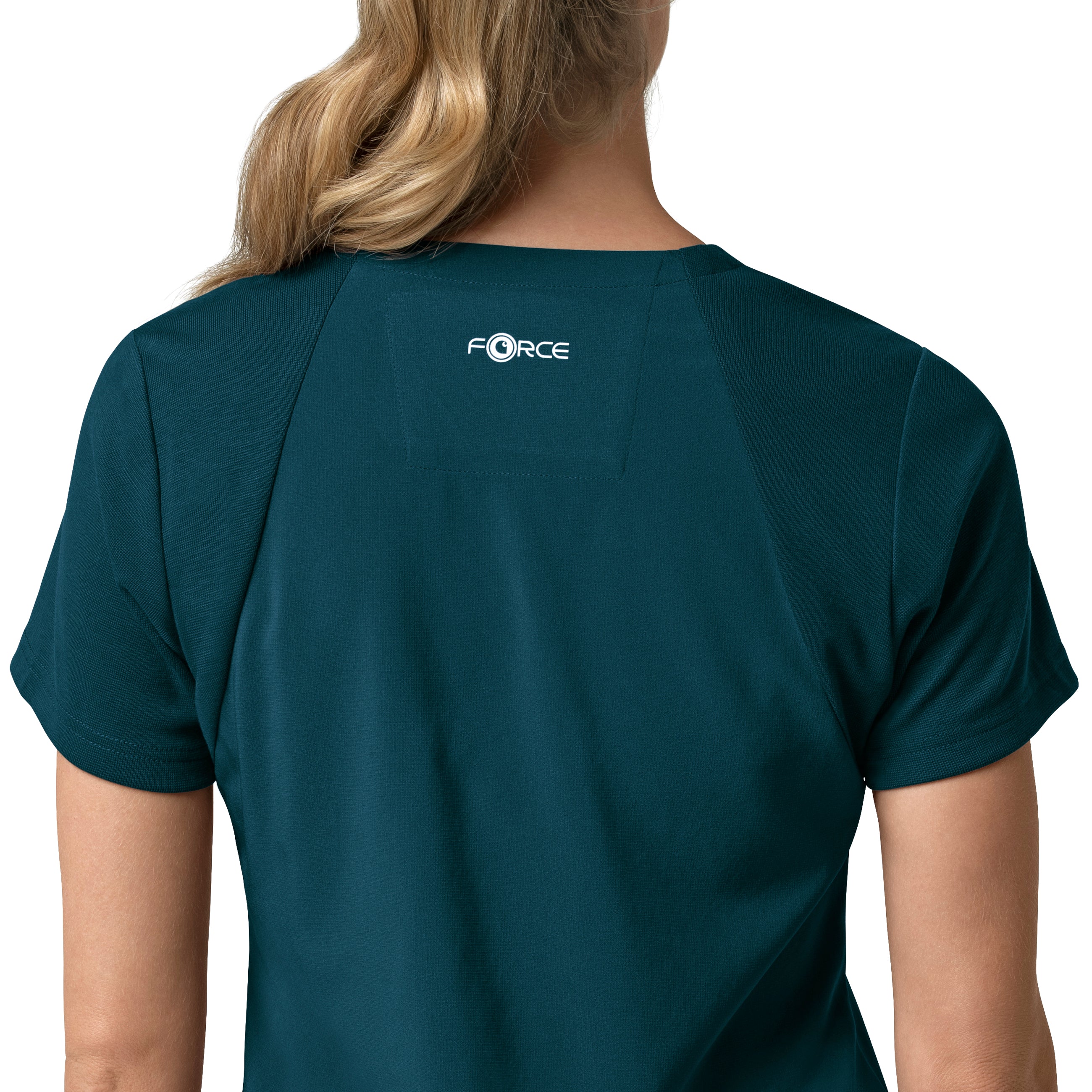 Carhartt Force Cross-Flex Women's Flex Panel V-Neck Scrub Top - Caribbean - Image 7