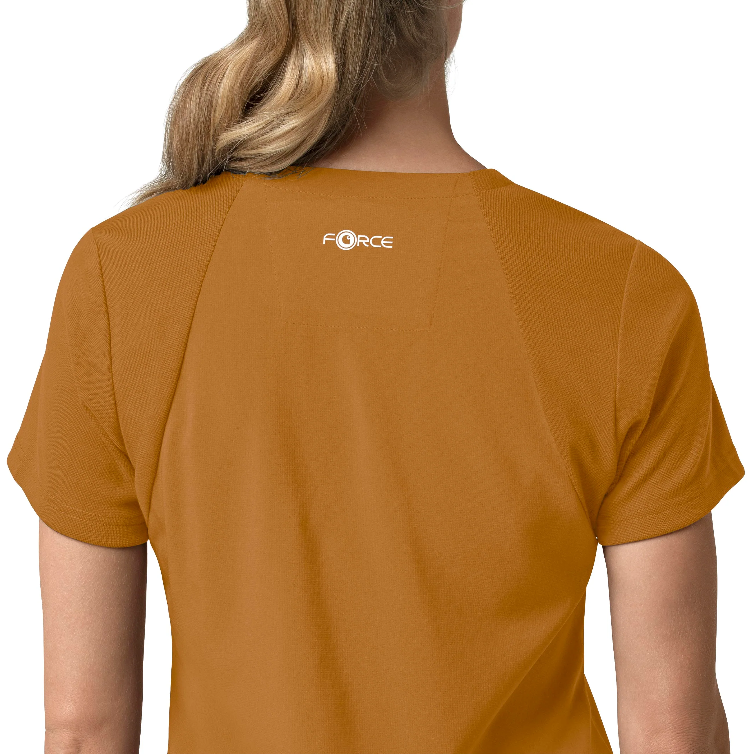 Carhartt Force Cross-Flex Women's Flex Panel V-Neck Scrub Top - Fox Brown - Image 7