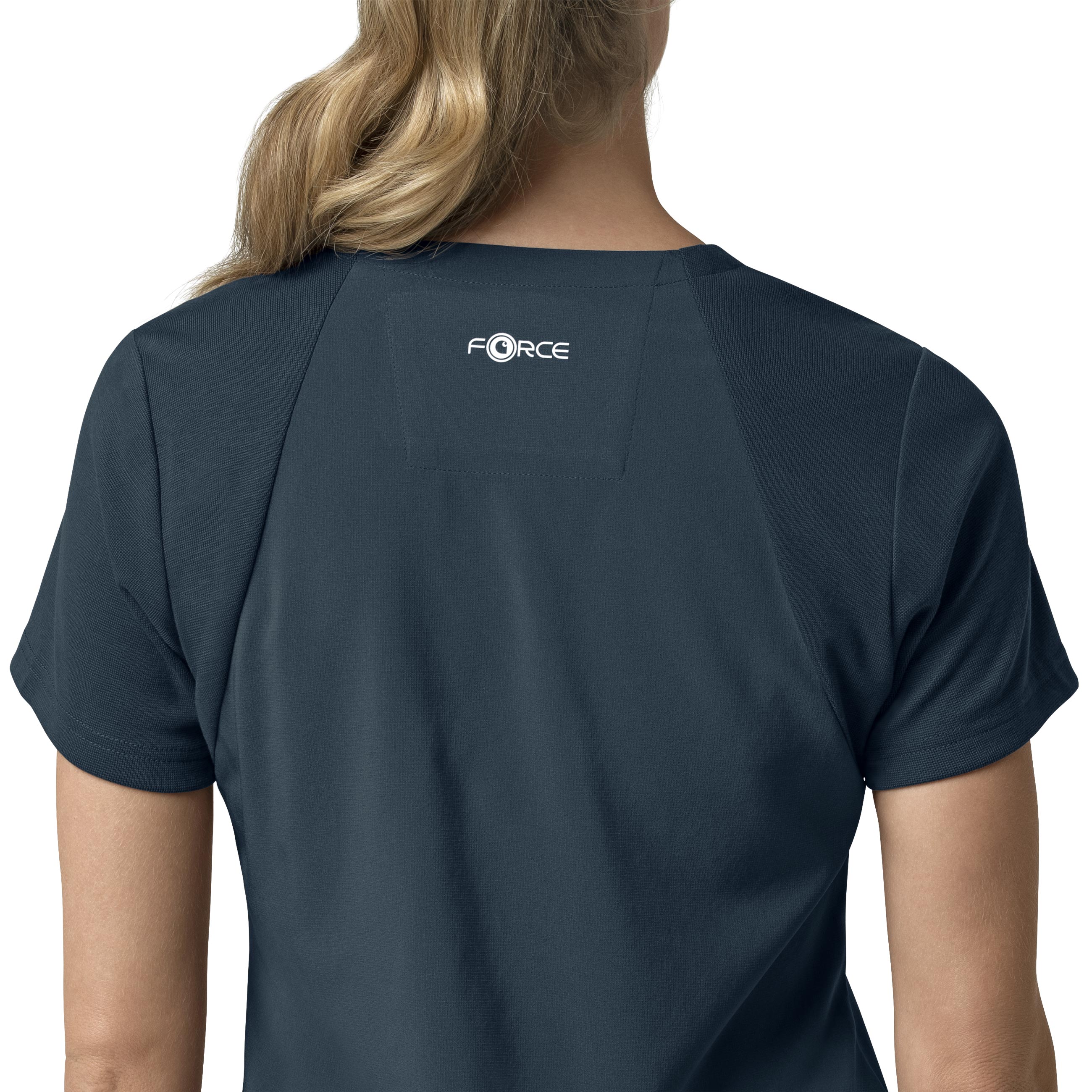 Carhartt Force Cross-Flex Women's Flex Panel V-Neck Scrub Top - Deep Navy - Image 7