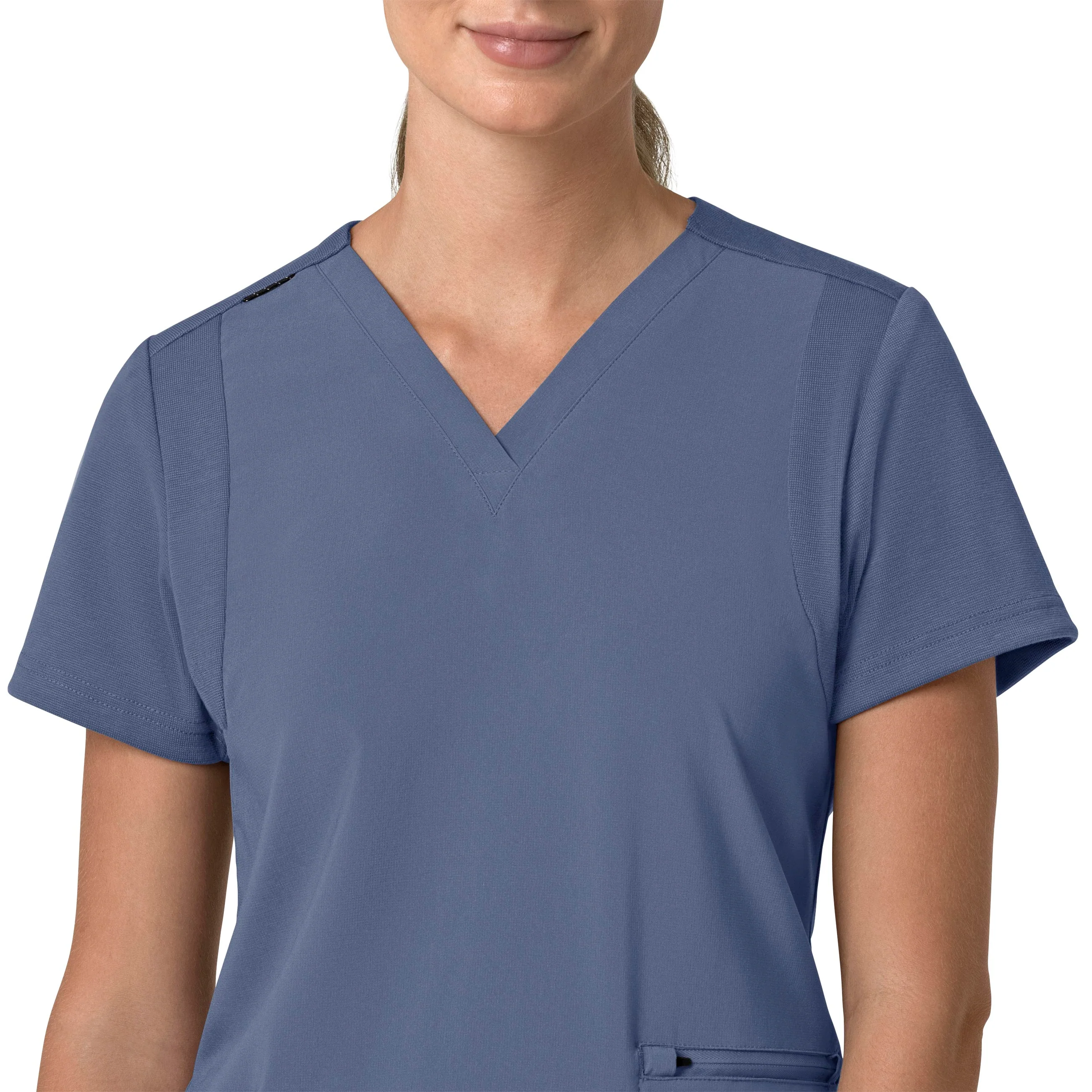 Carhartt Force Cross-Flex Women's Flex Panel V-Neck Scrub Top - Riverside - Image 5