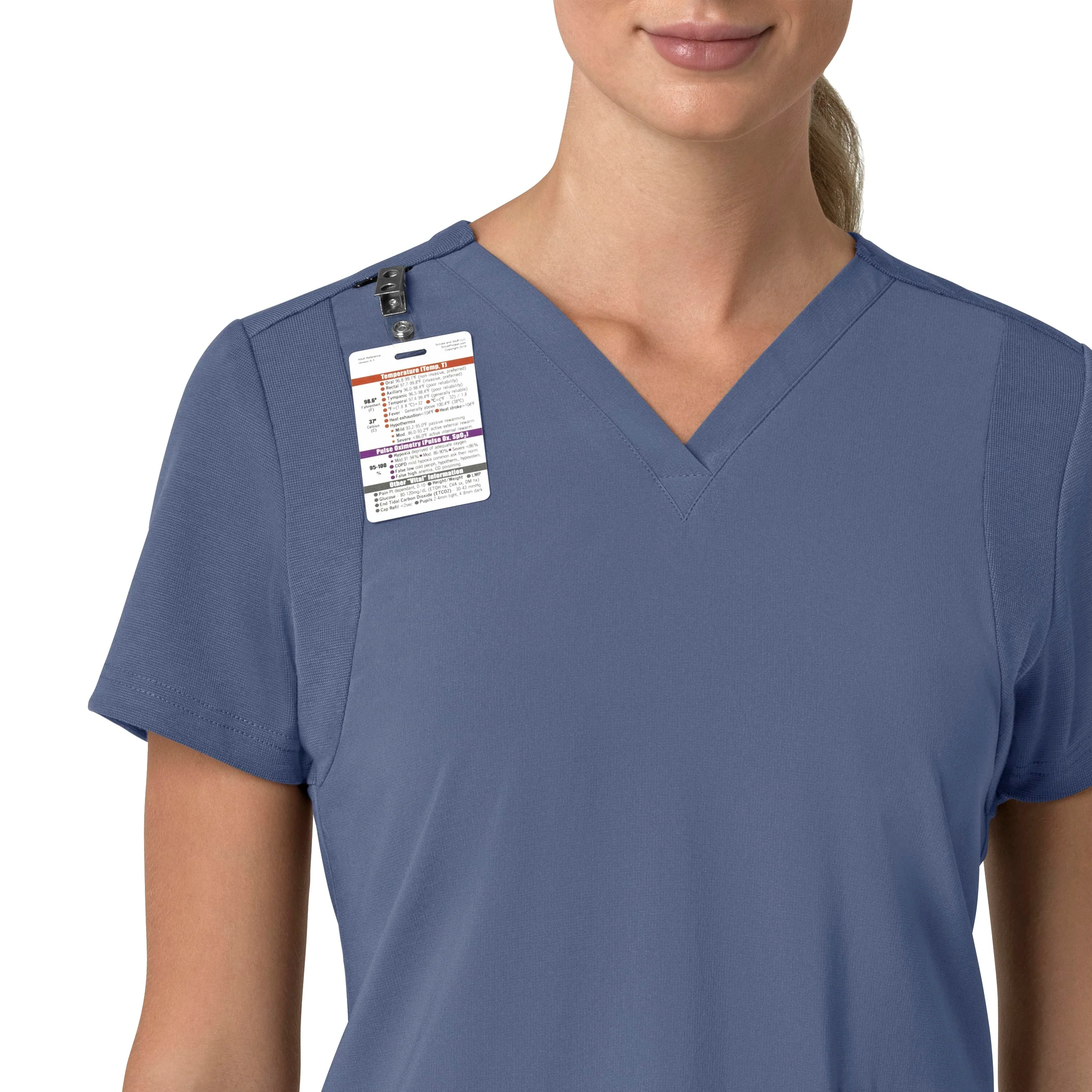 Carhartt Force Cross-Flex Women's Flex Panel V-Neck Scrub Top - Riverside - Image 6